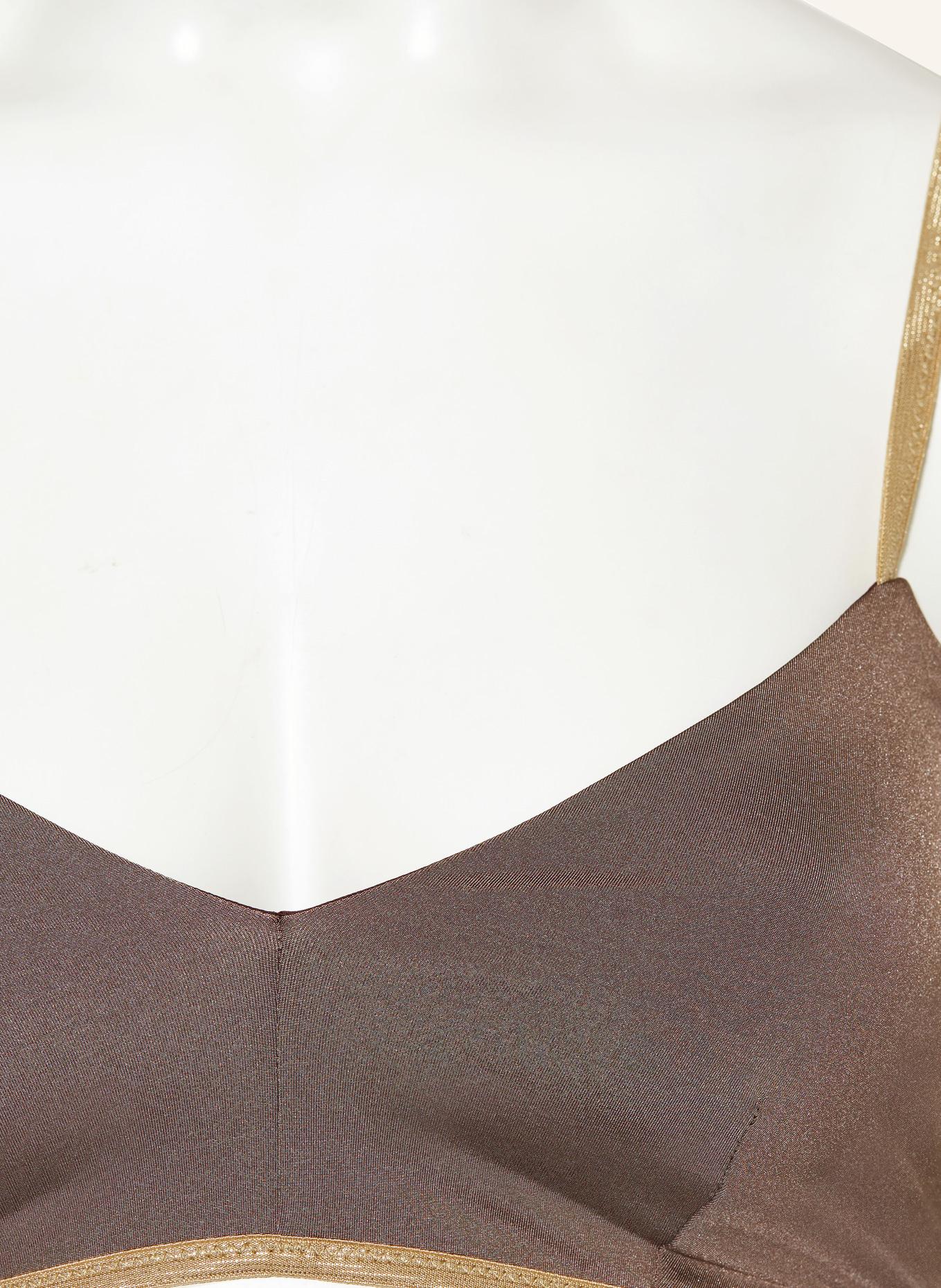 MYMARINI Bralette-Bikini-Top CLASSIC SHINE zum Wenden mit Glitzergarn, Farbe: HELLBRAUN (Bild 6)