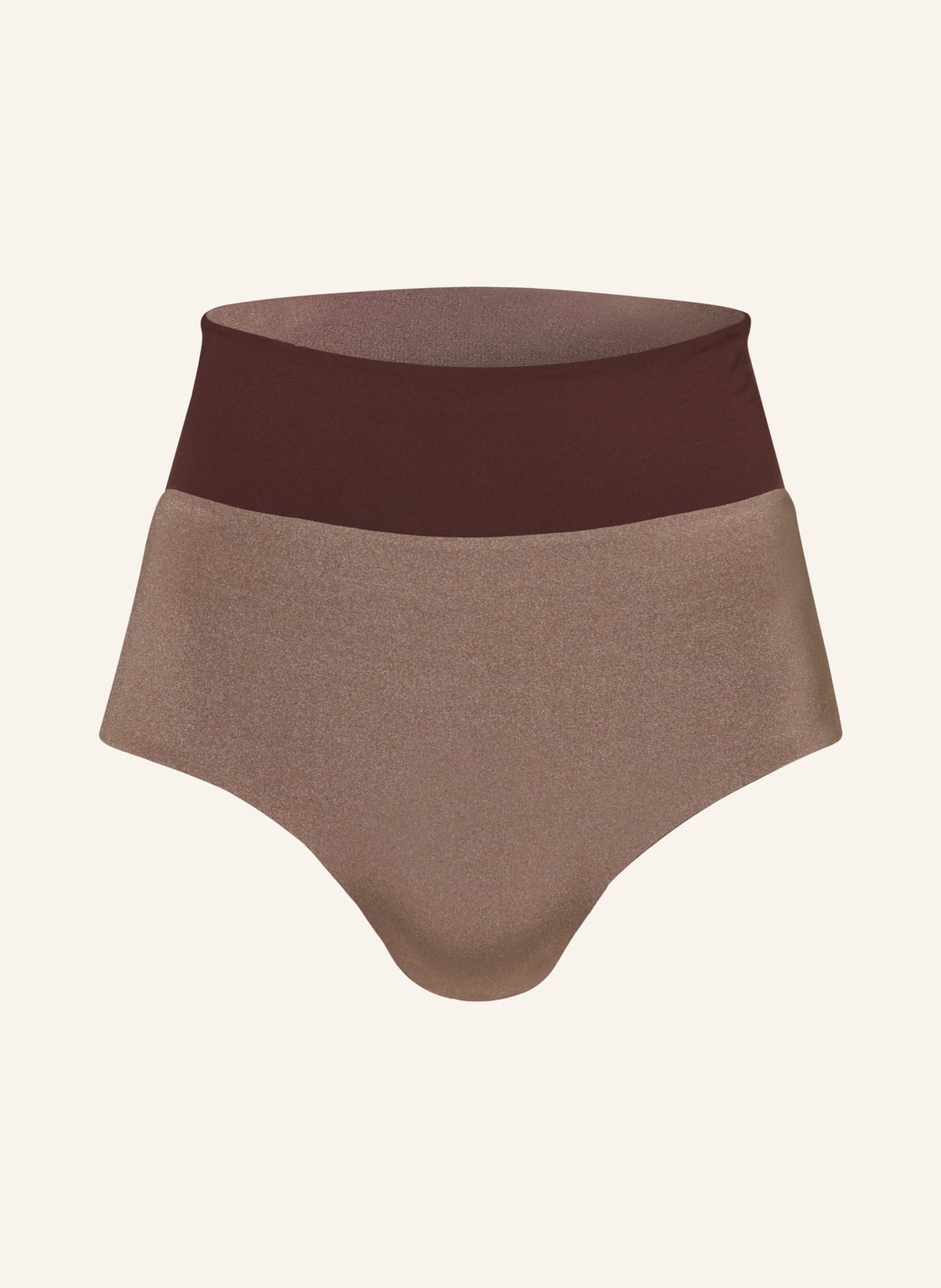 MYMARINI High-waist bikini bottoms SHINE reversible, Color: LIGHT BROWN (Image 1)