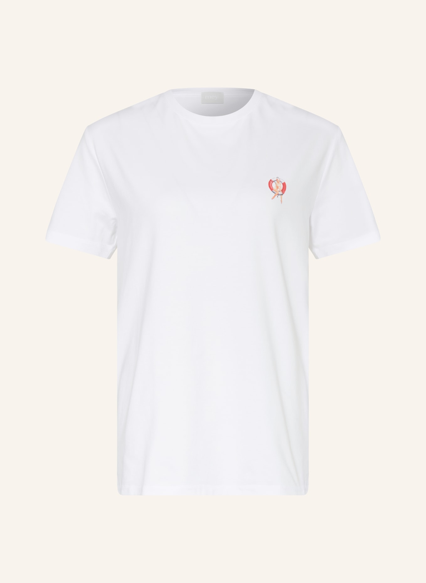 mey Pajama shirt series LIFEBELT, Color: WHITE (Image 1)