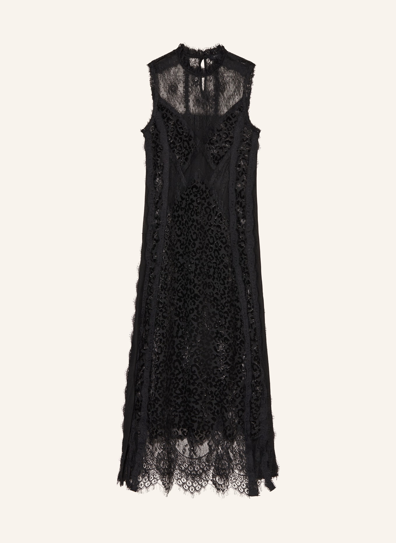 ALLSAINTS Dress MILA LEPPO with lace in black