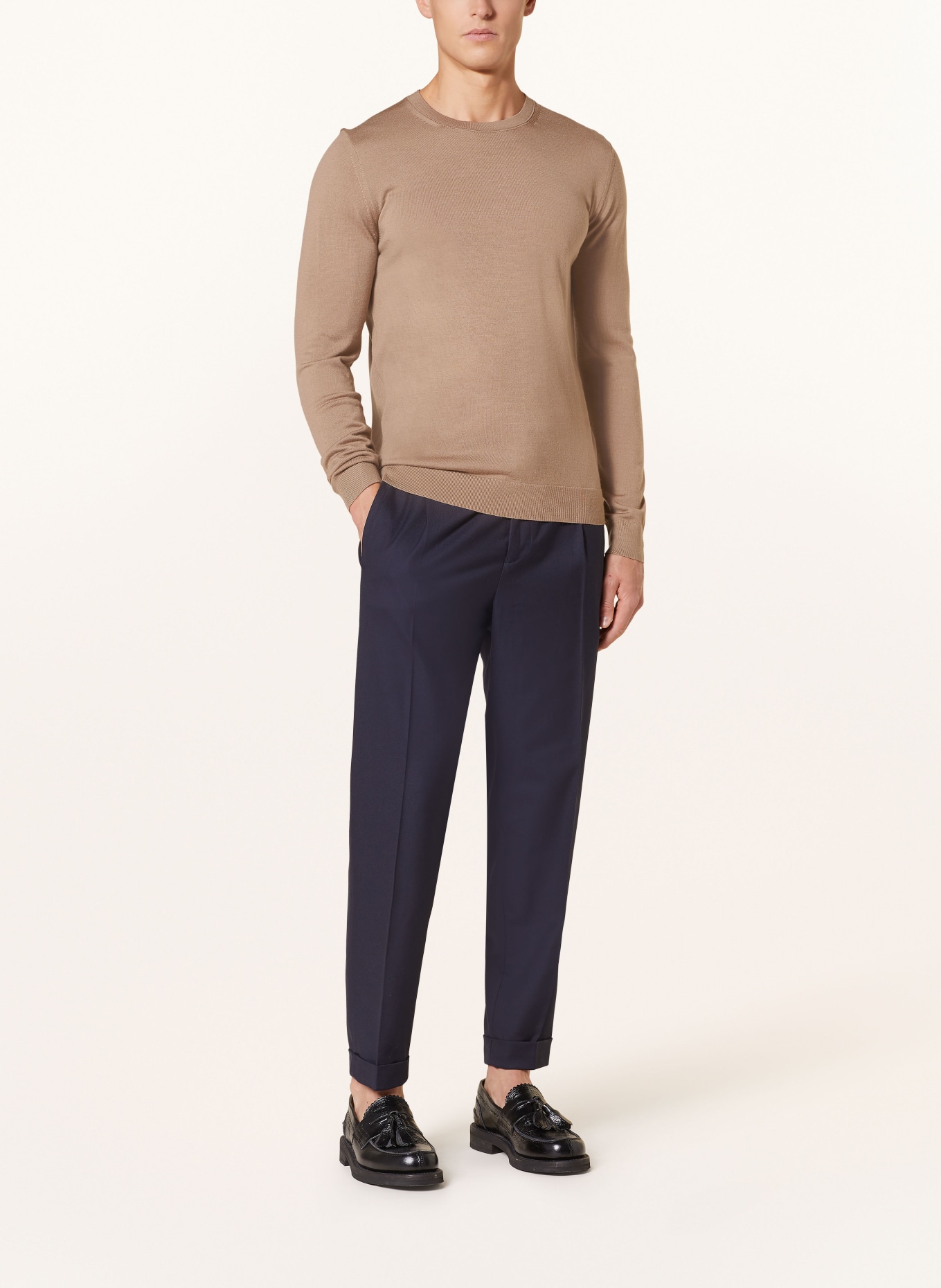 REISS Sweater WESSEX made of merino wool, Color: CAMEL (Image 2)