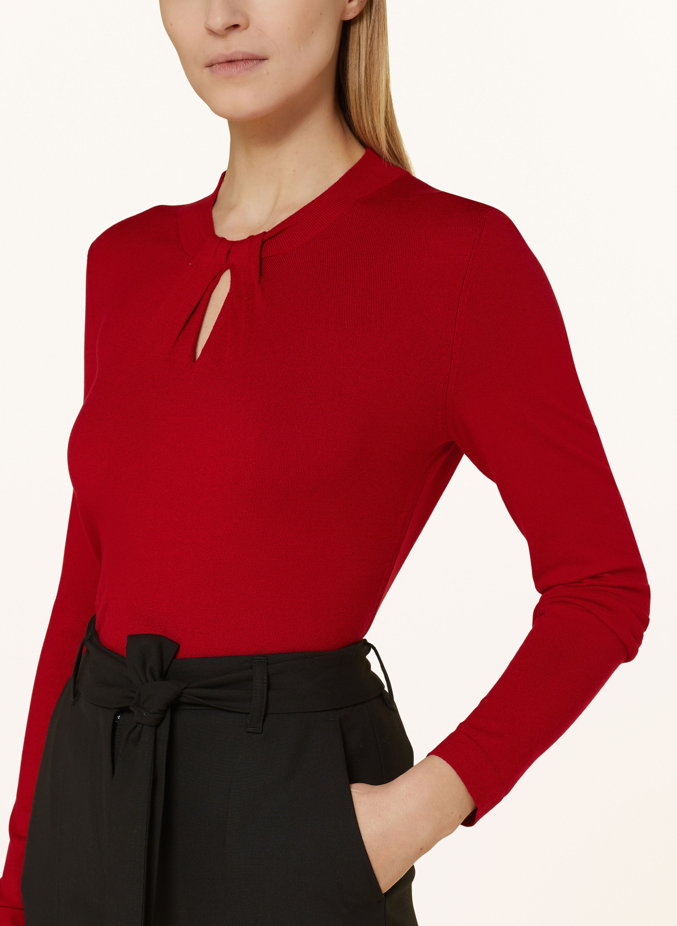 HOBBS Sweater EFFIE with cut-out, Color: RED (Image 4)