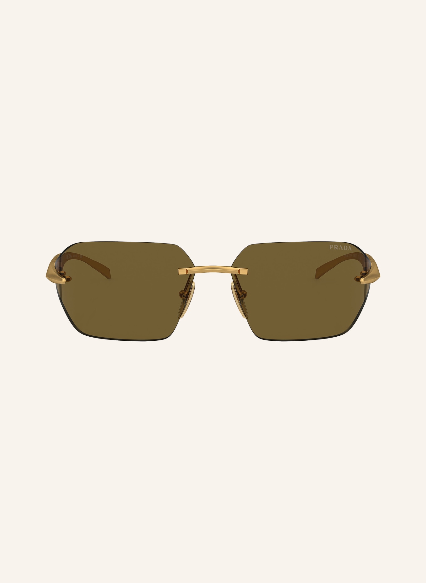 PRADA Sunglasses PR A55S, Color: 15N01T - GOLD/ KHAKI (Image 2)