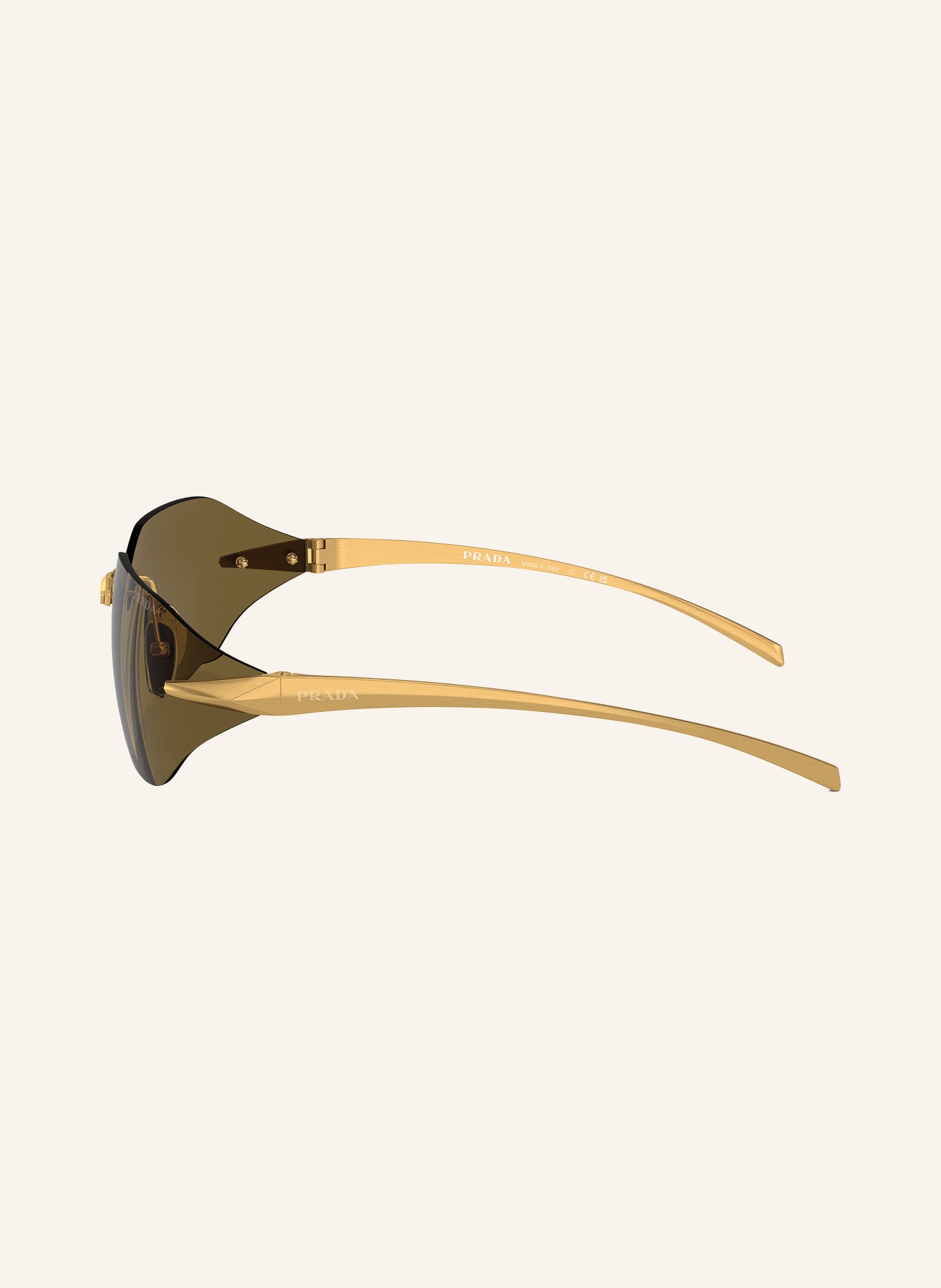PRADA Sunglasses PR A55S, Color: 15N01T - GOLD/ KHAKI (Image 3)