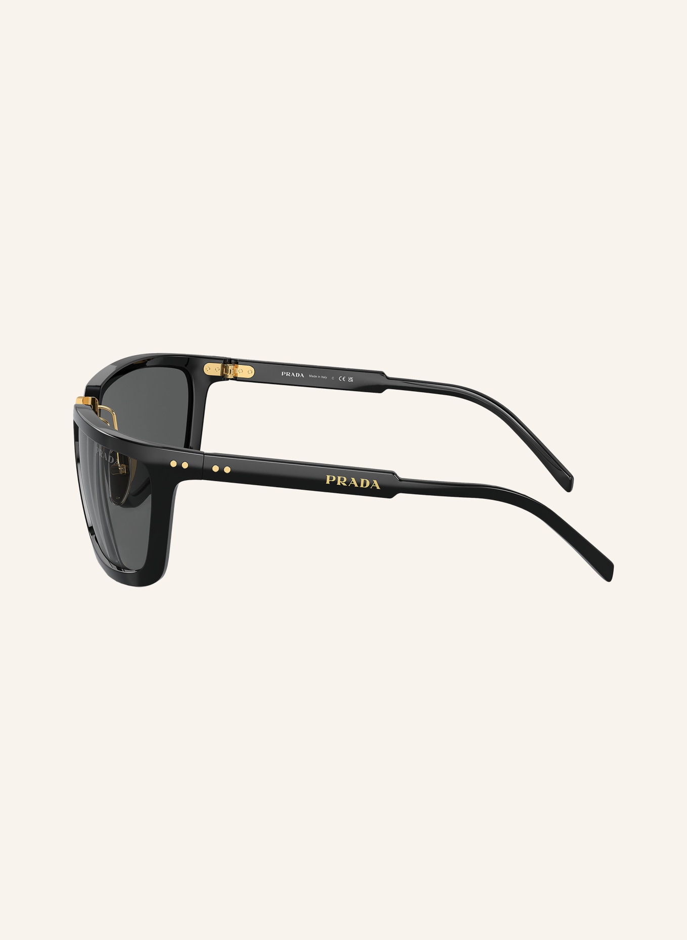 PRADA Sunglasses PR A11S, Color: 1AB5S0 - BLACK/ BLACK (Image 3)
