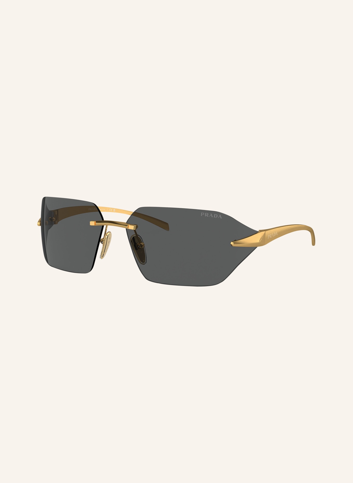 PRADA Sunglasses PR A56S, Color: 15N5S0 - GOLD/BLACK (Image 1)