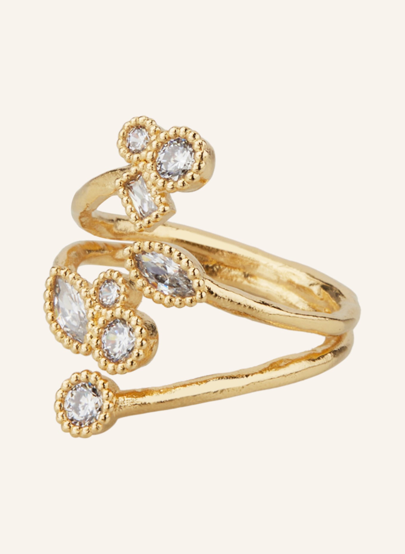 maje Ring, Farbe: GOLD/ WEISS (Bild 2)