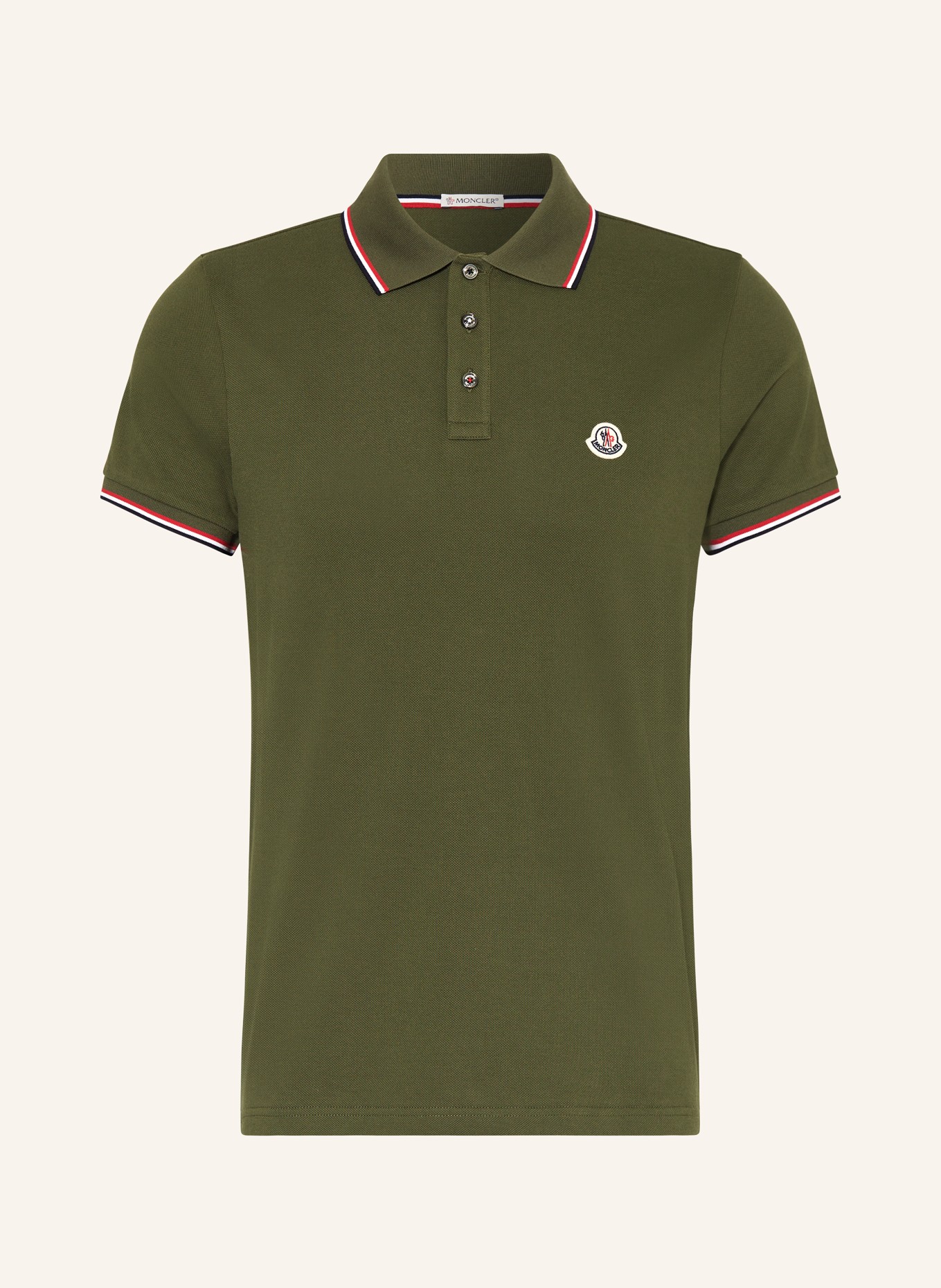 MONCLER Piqué-Poloshirt: OLIV