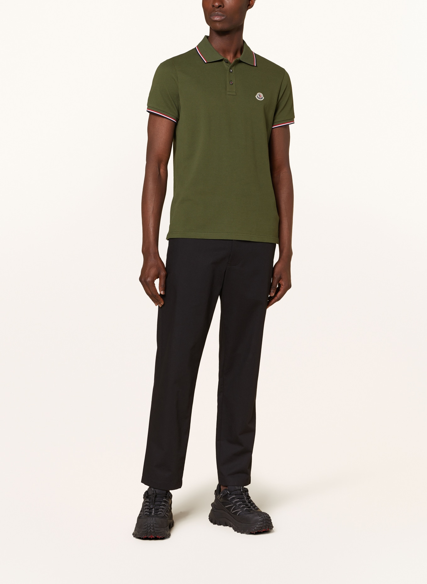 MONCLER Piqué-Poloshirt: OLIV