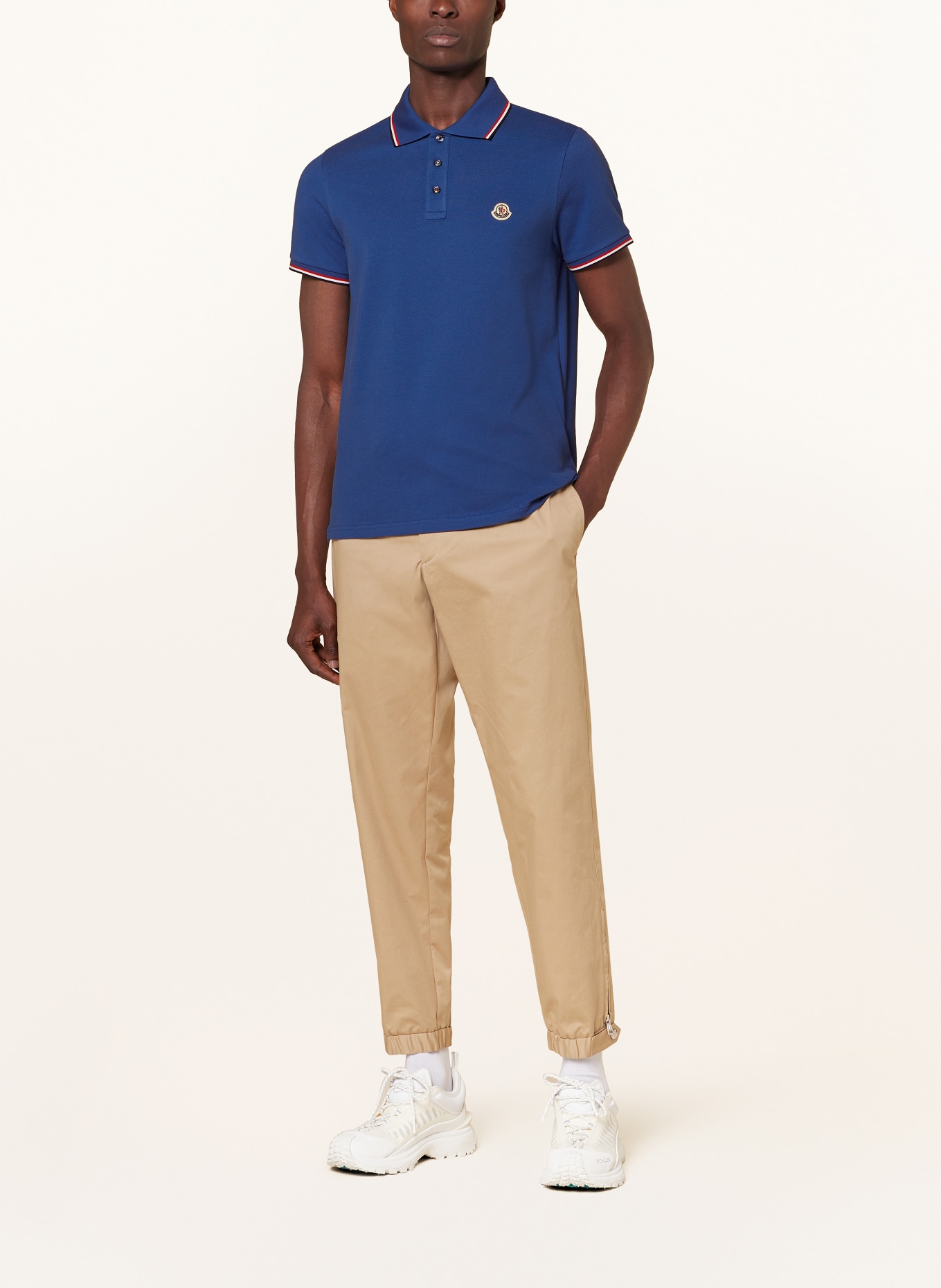 MONCLER Piqué-Poloshirt, Farbe: BLAU (Bild 2)