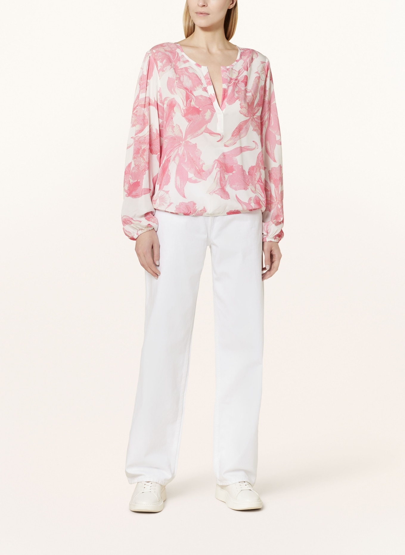 monari Shirt blouse, Color: WHITE/ PINK (Image 2)