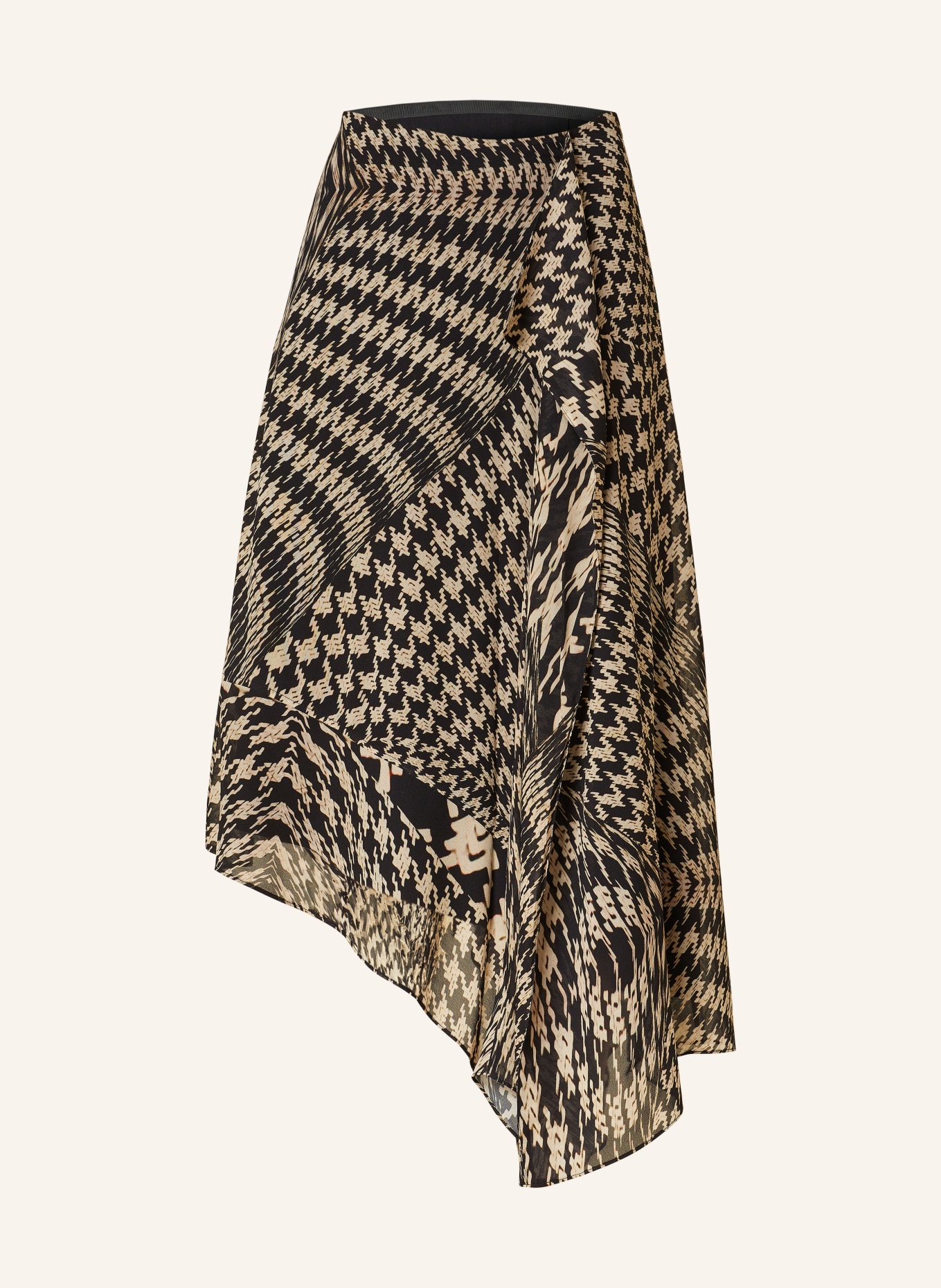 REISS Skirt OKSANA with frills, Color: BLACK/ CREAM (Image 1)