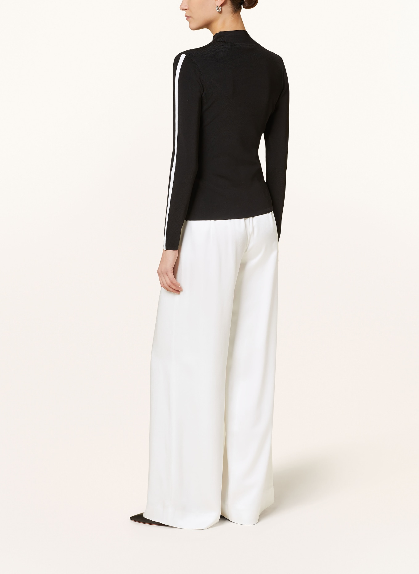REISS Long sleeve shirt ANNA, Color: BLACK/ WHITE (Image 3)