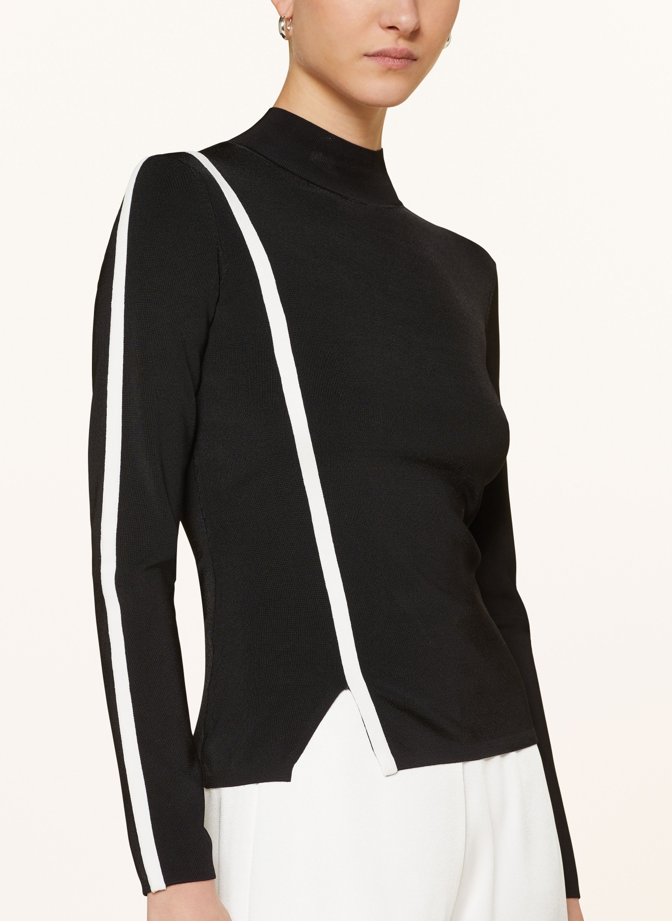 REISS Long sleeve shirt ANNA, Color: BLACK/ WHITE (Image 4)