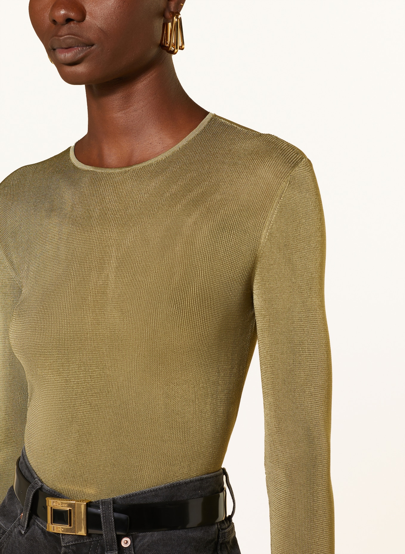 SAINT LAURENT Sweter, Kolor: OLIWKOWY (Obrazek 4)