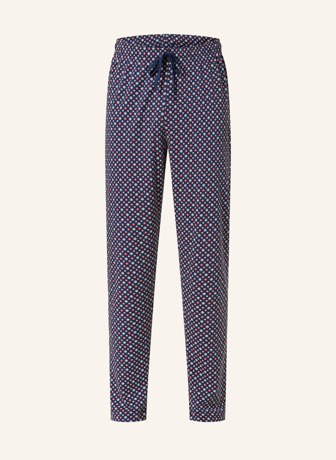 mey Spodnie od piżamy z serii TIE MINIMAL, Kolor: GRANATOWY/ CIEMNOCZERWONY/ BIAŁY (Obrazek 1)