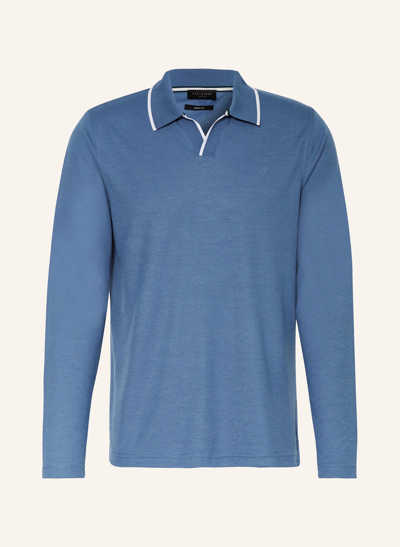 TED BAKER Piqué-Poloshirt MASTE Regular Fit, Farbe: BLAU (Bild 1)