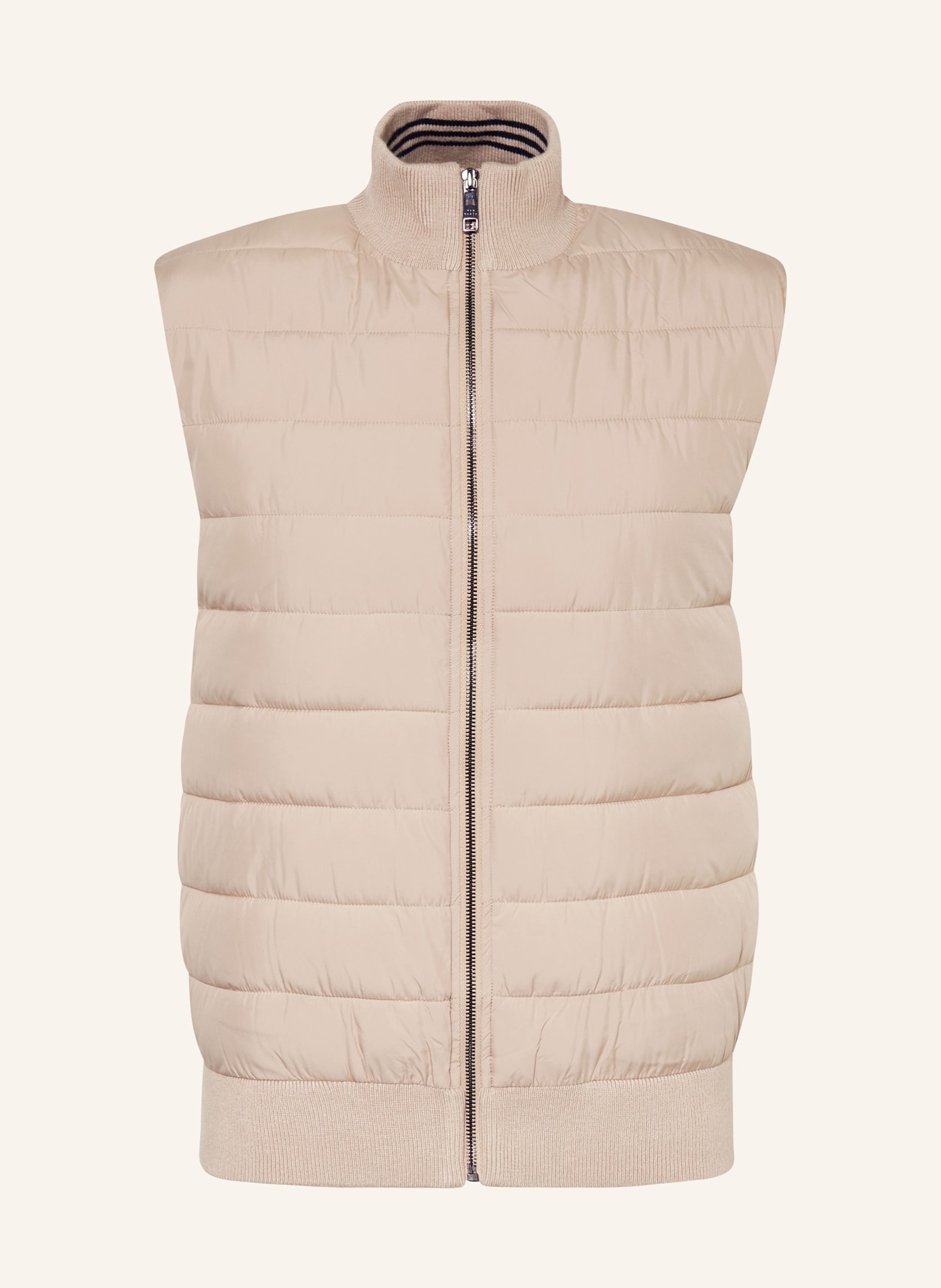 TED BAKER Quilted vest DEJAS in mixed materials, Color: BEIGE (Image 1)