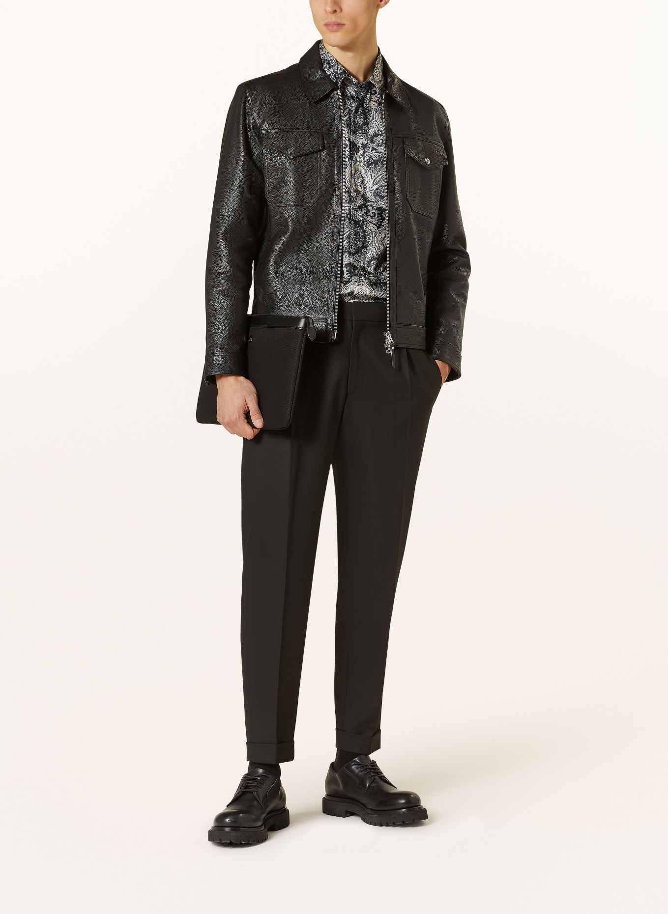 REISS Hose BRIGHTON Relaxed Fit, Farbe: SCHWARZ (Bild 2)