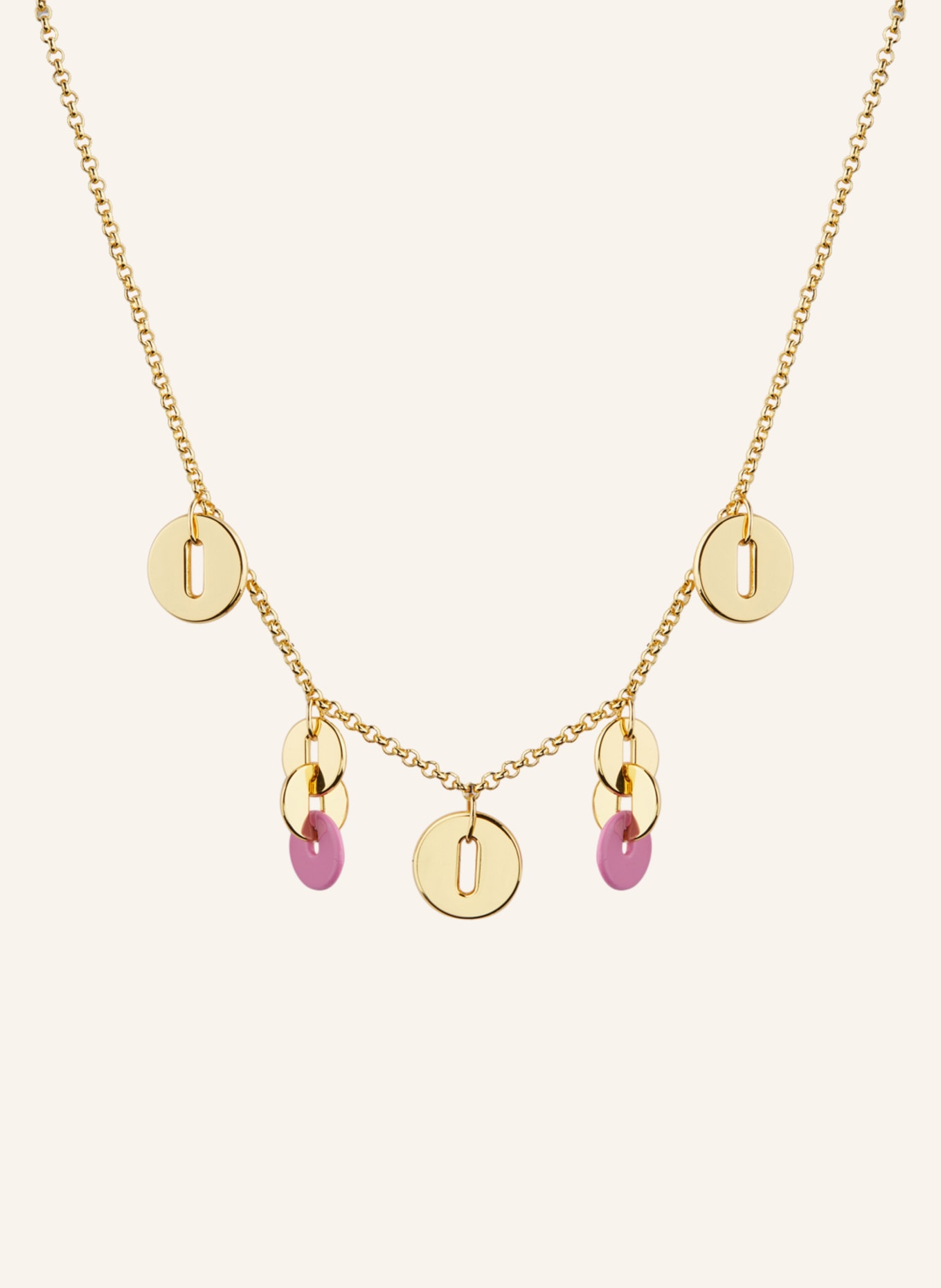 maje Halskette, Farbe: GOLD/ PINK (Bild 1)