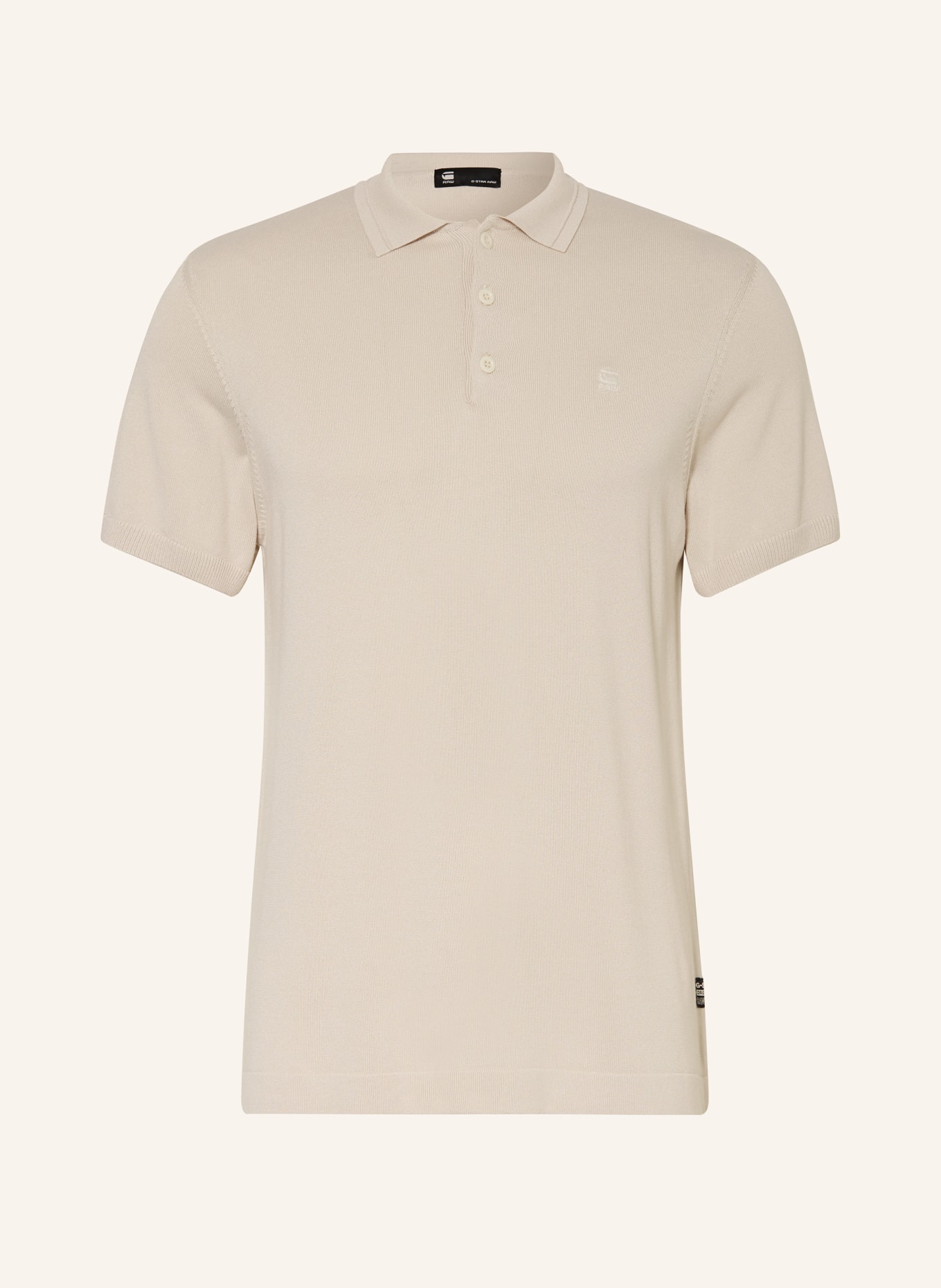 G-Star RAW Knitted polo shirt, Color: BEIGE (Image 1)