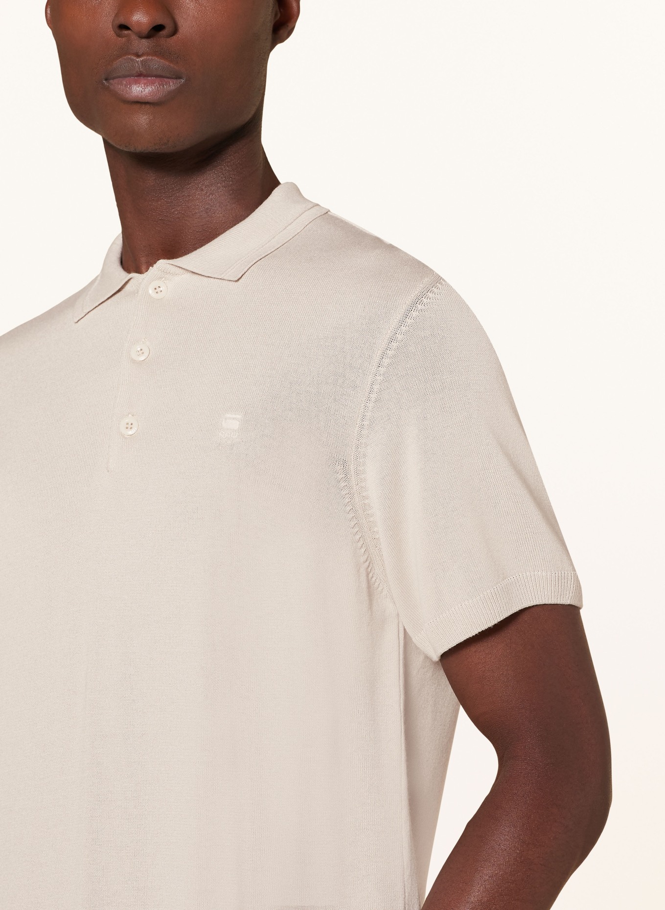 G-Star RAW Knitted polo shirt, Color: BEIGE (Image 4)