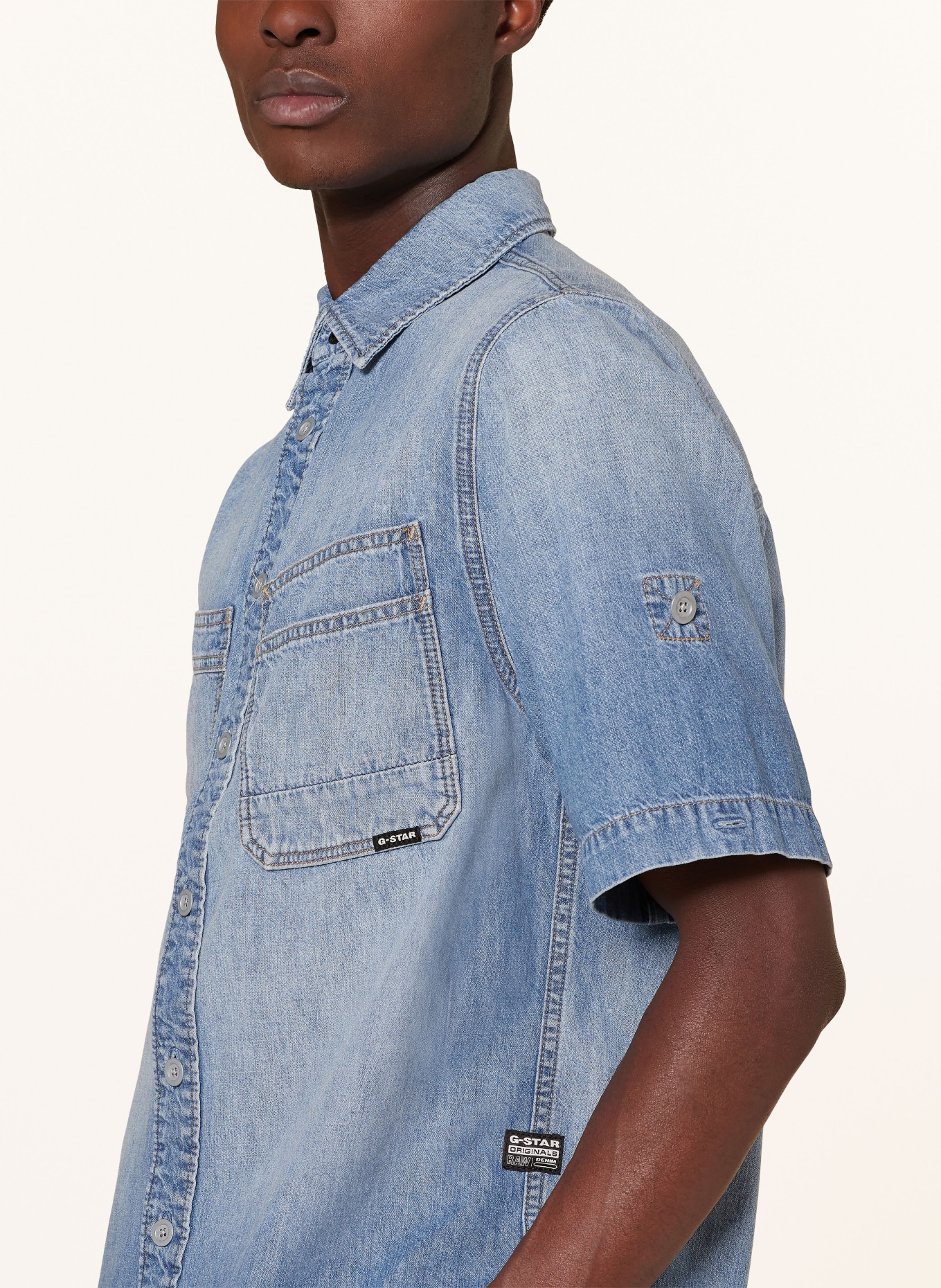 G-Star RAW Denim shirt regular fit, Color: BLUE (Image 4)
