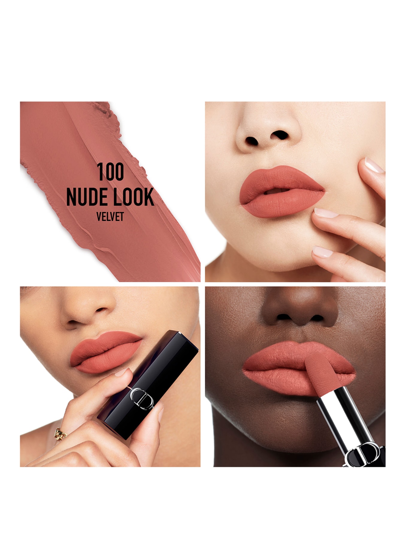 DIOR ROUGE DIOR VELVET: 100 NUDE LOOK