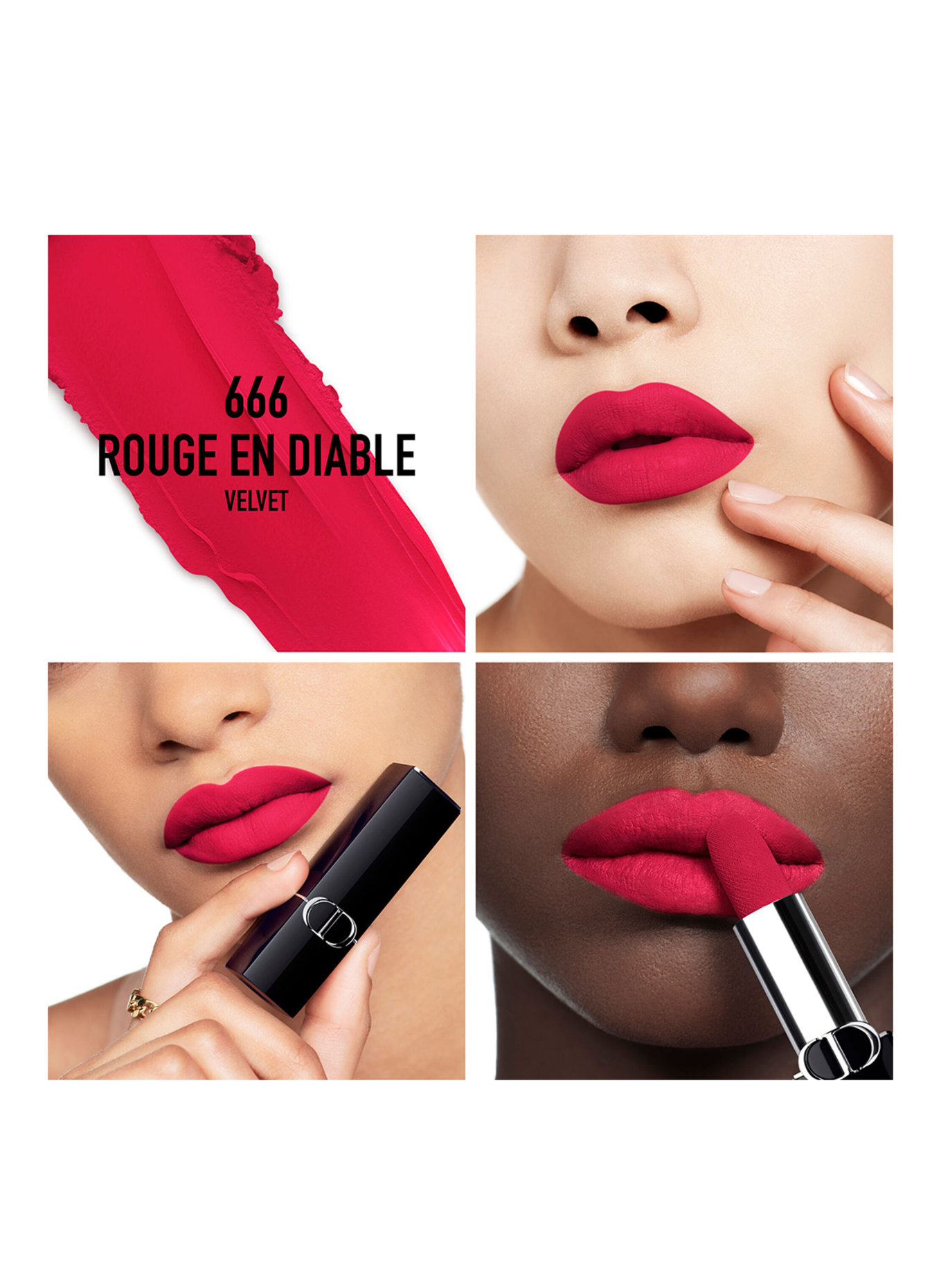 DIOR ROUGE DIOR VELVET: 666 ROUGE EN DIABLE
