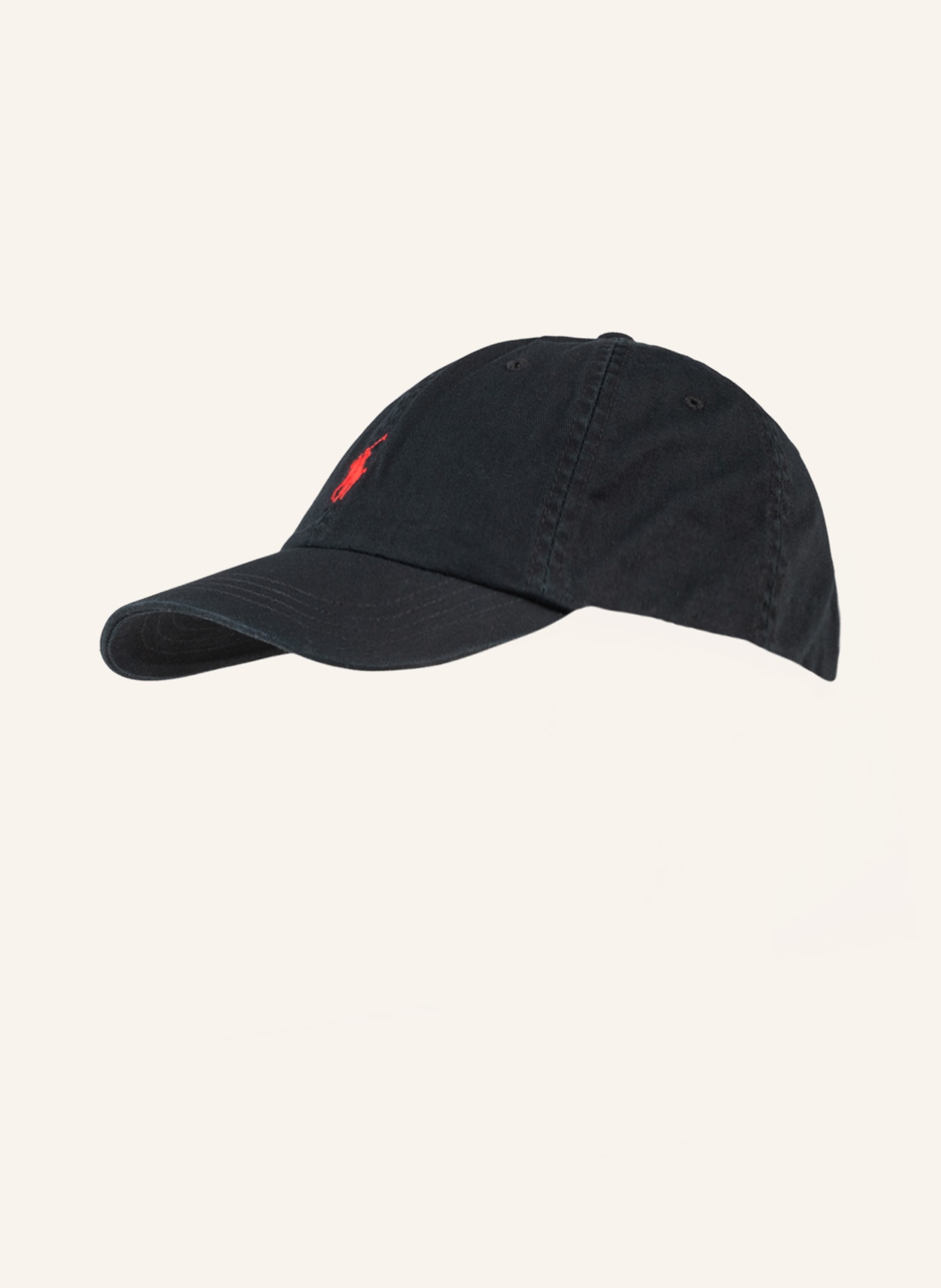 POLO RALPH LAUREN Cap: SCHWARZ/ ROT