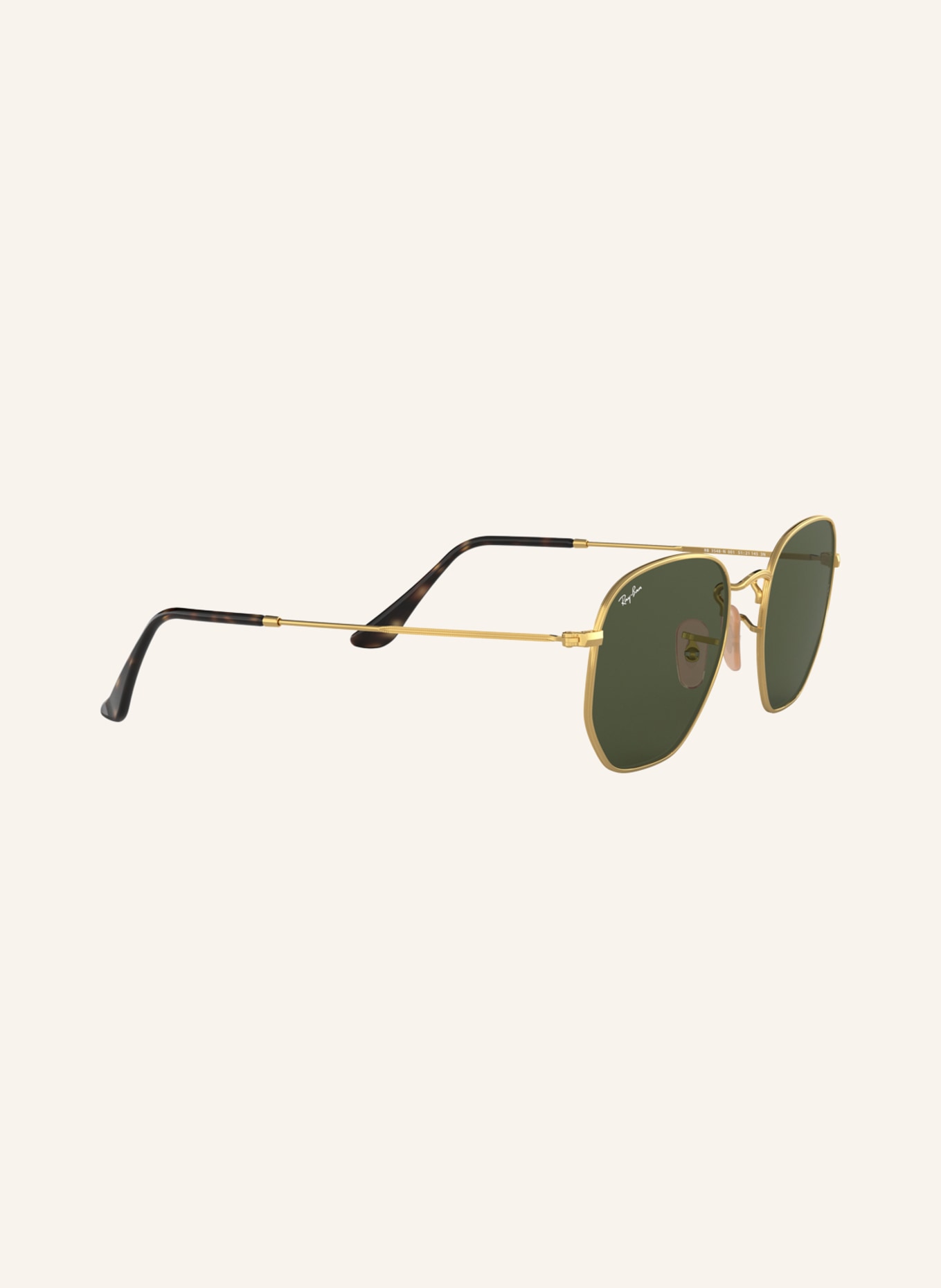 Ray-Ban Sunglasses RB3548N , Color: 001- GOLD/GREEN (Image 3)