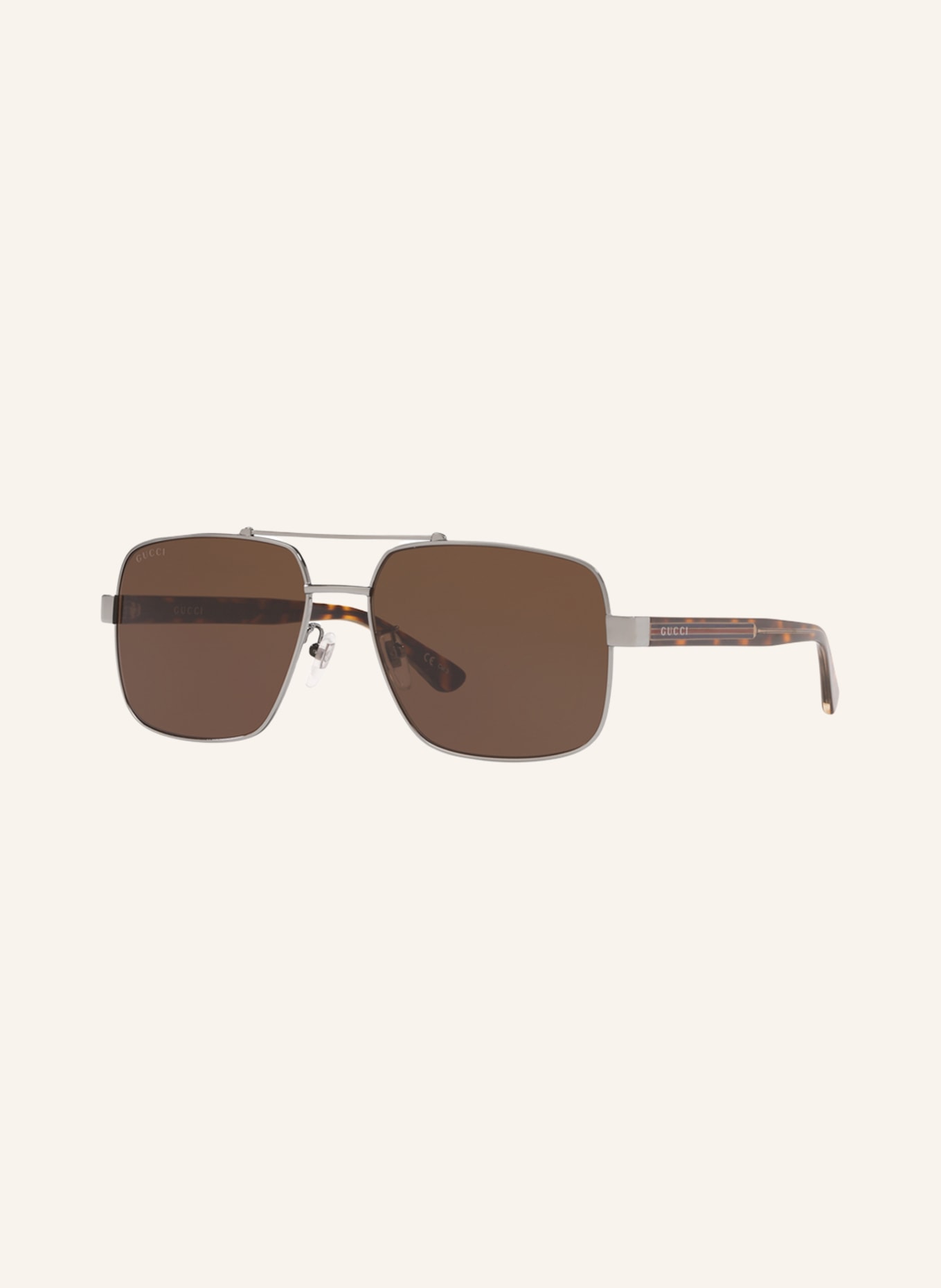GUCCI Sunglasses GC001245, Color: 4240D1 - SILVER/BROWN (Image 1)