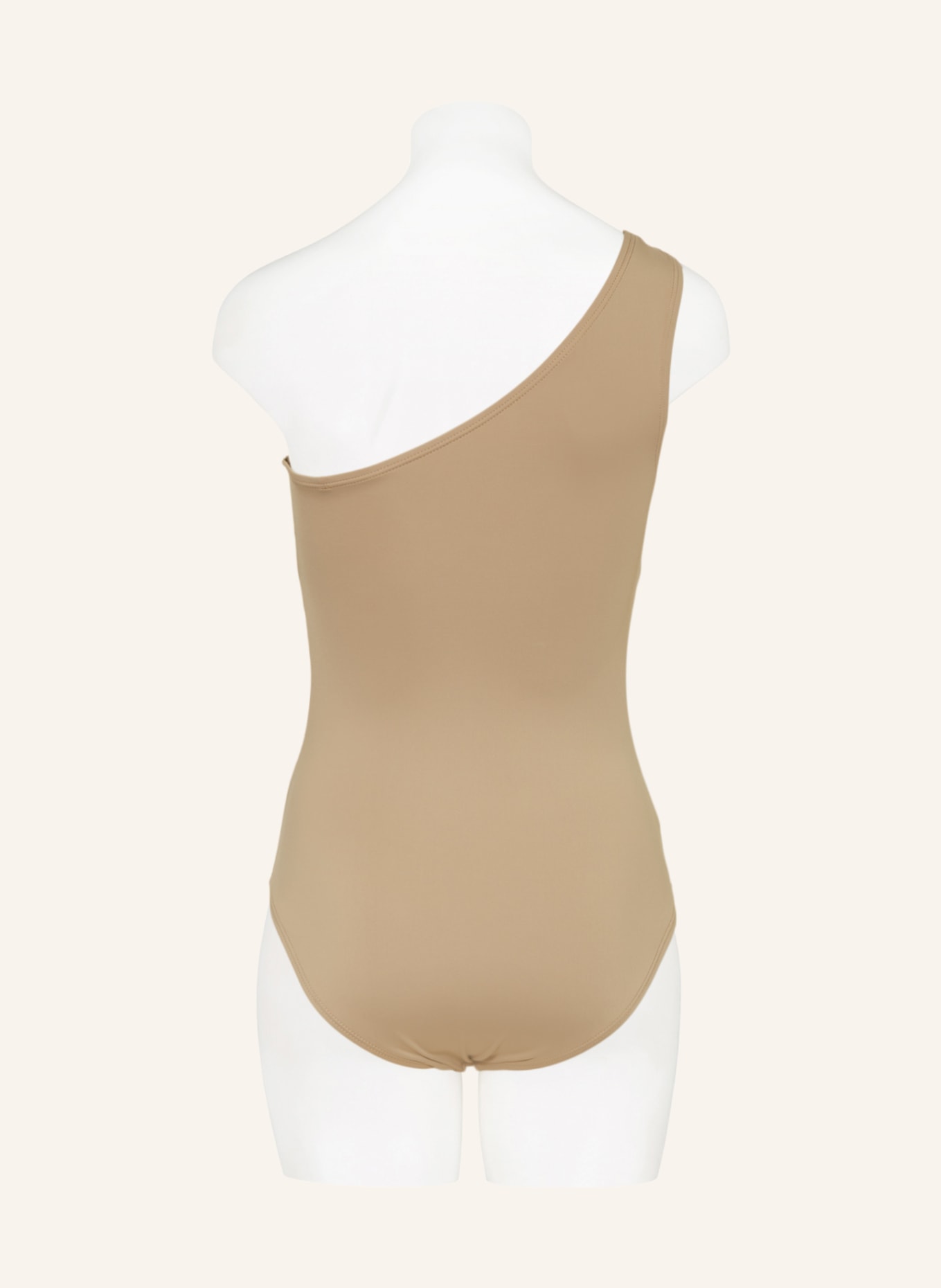 MICHAEL KORS One-shoulder swimsuit ICONIC SOLIDS, Color: BEIGE (Image 3)