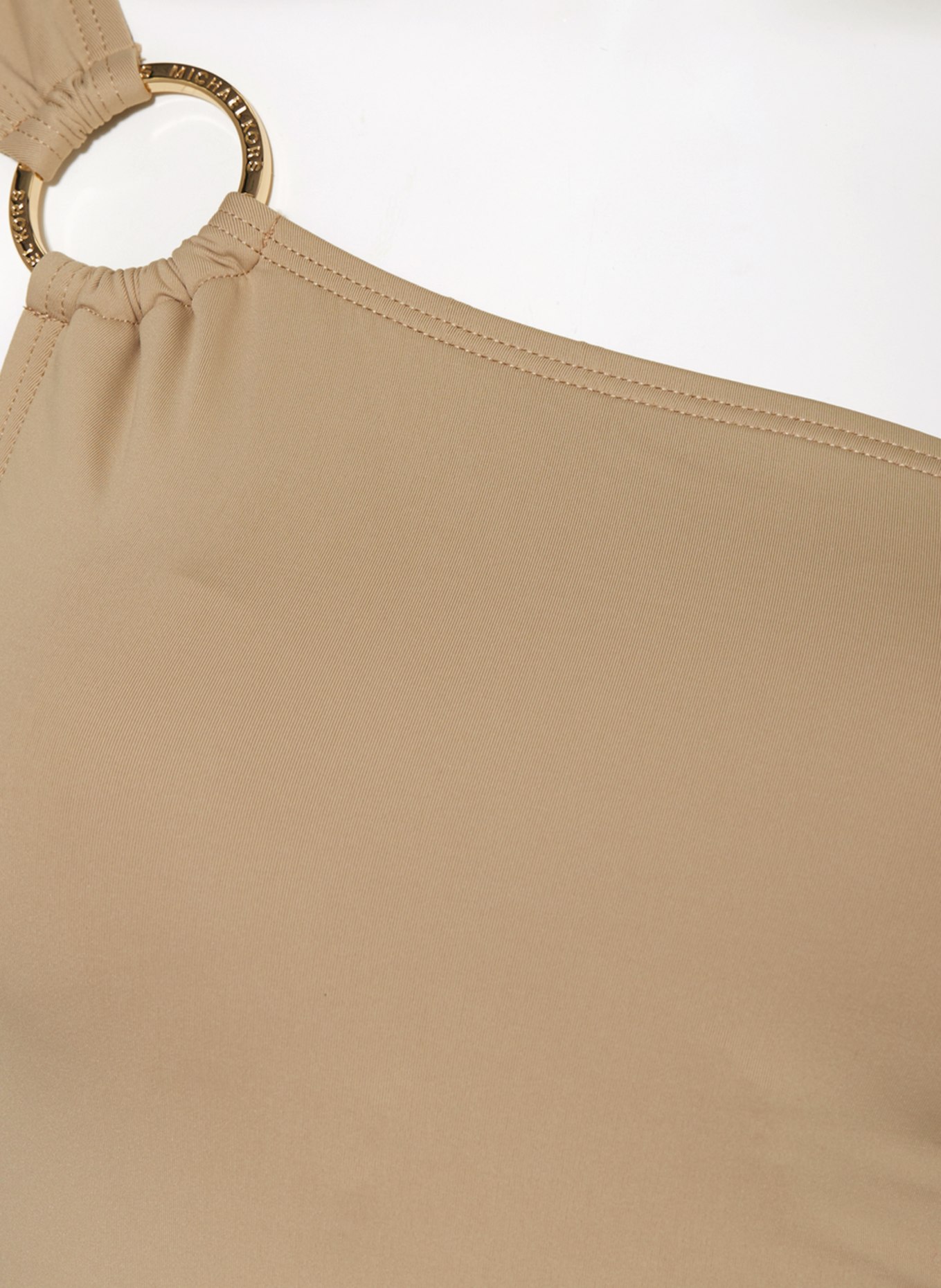 MICHAEL KORS One-shoulder swimsuit ICONIC SOLIDS, Color: BEIGE (Image 6)