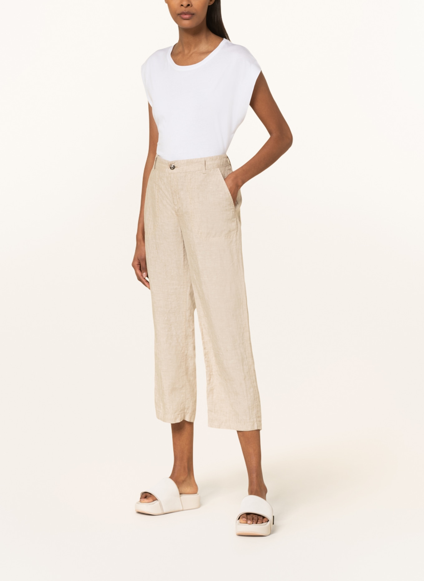MAC Culotte kalhoty NORA s příměsí lnu, Barva: BÉŽOVÁ (Obrázek 2)