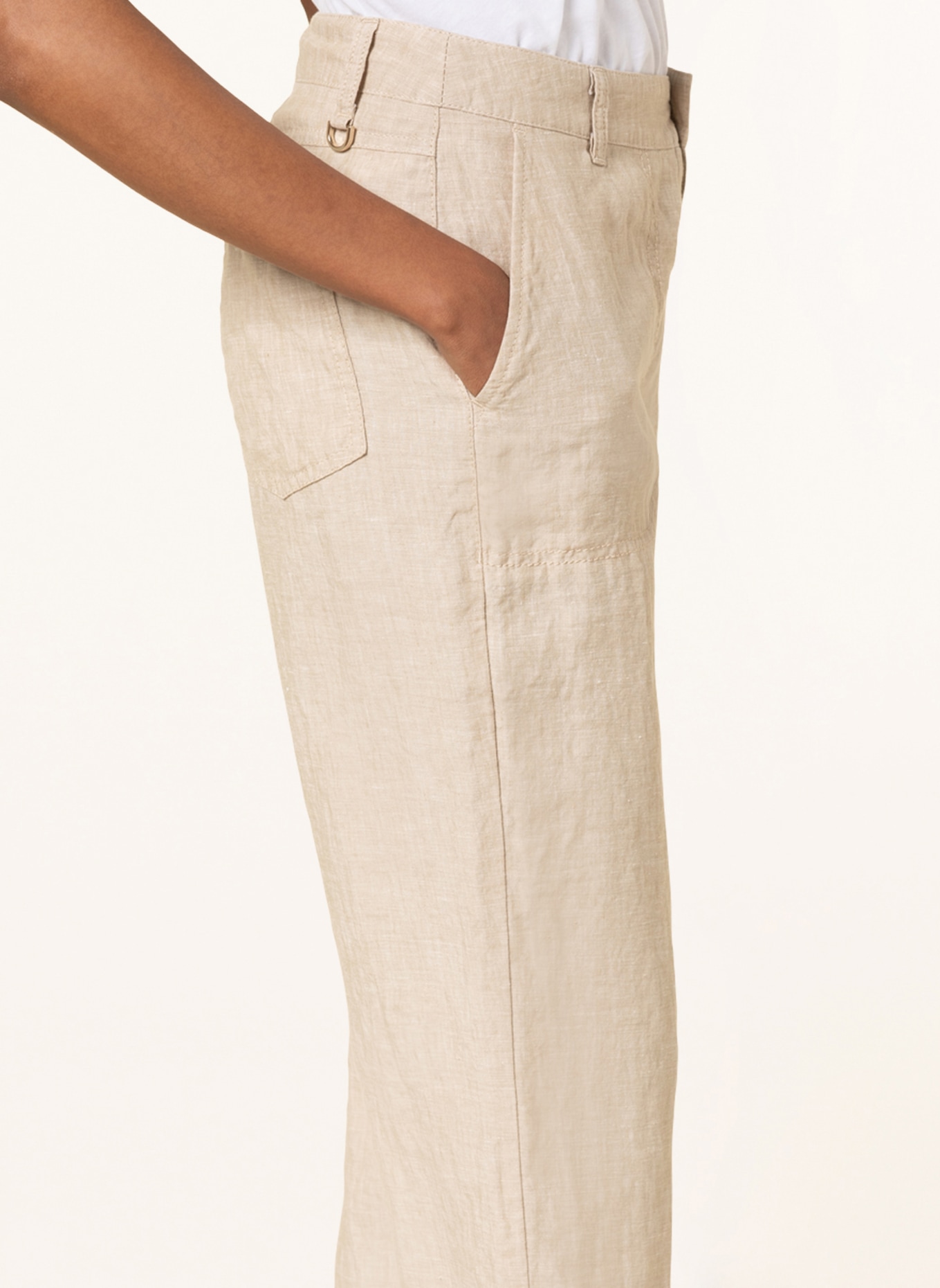 MAC Culotte kalhoty NORA s příměsí lnu, Barva: BÉŽOVÁ (Obrázek 5)