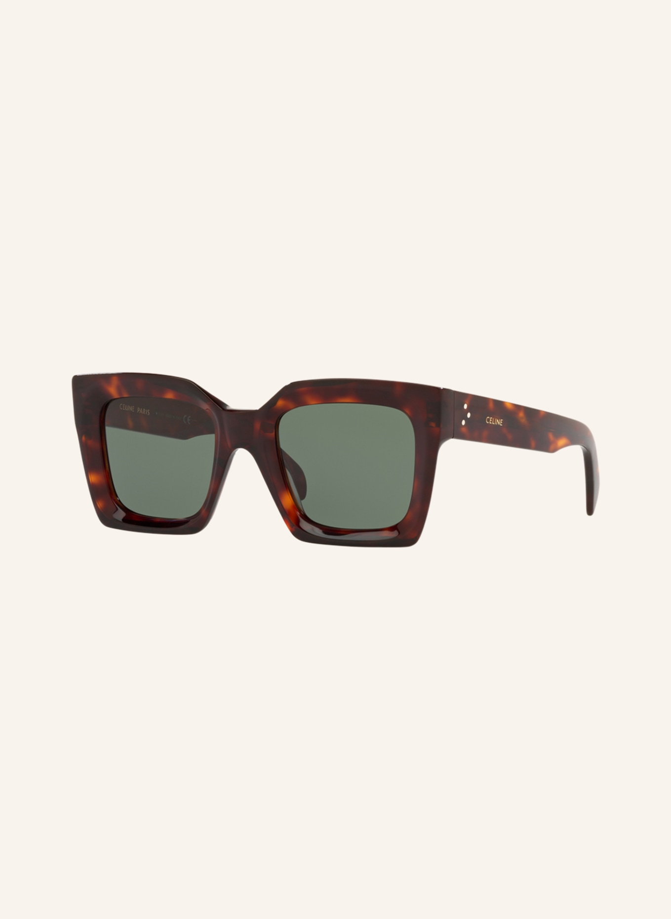 CELINE Sunglasses CL000245, Color: 4402J1 - HAVANA/ GREEN (Image 1)