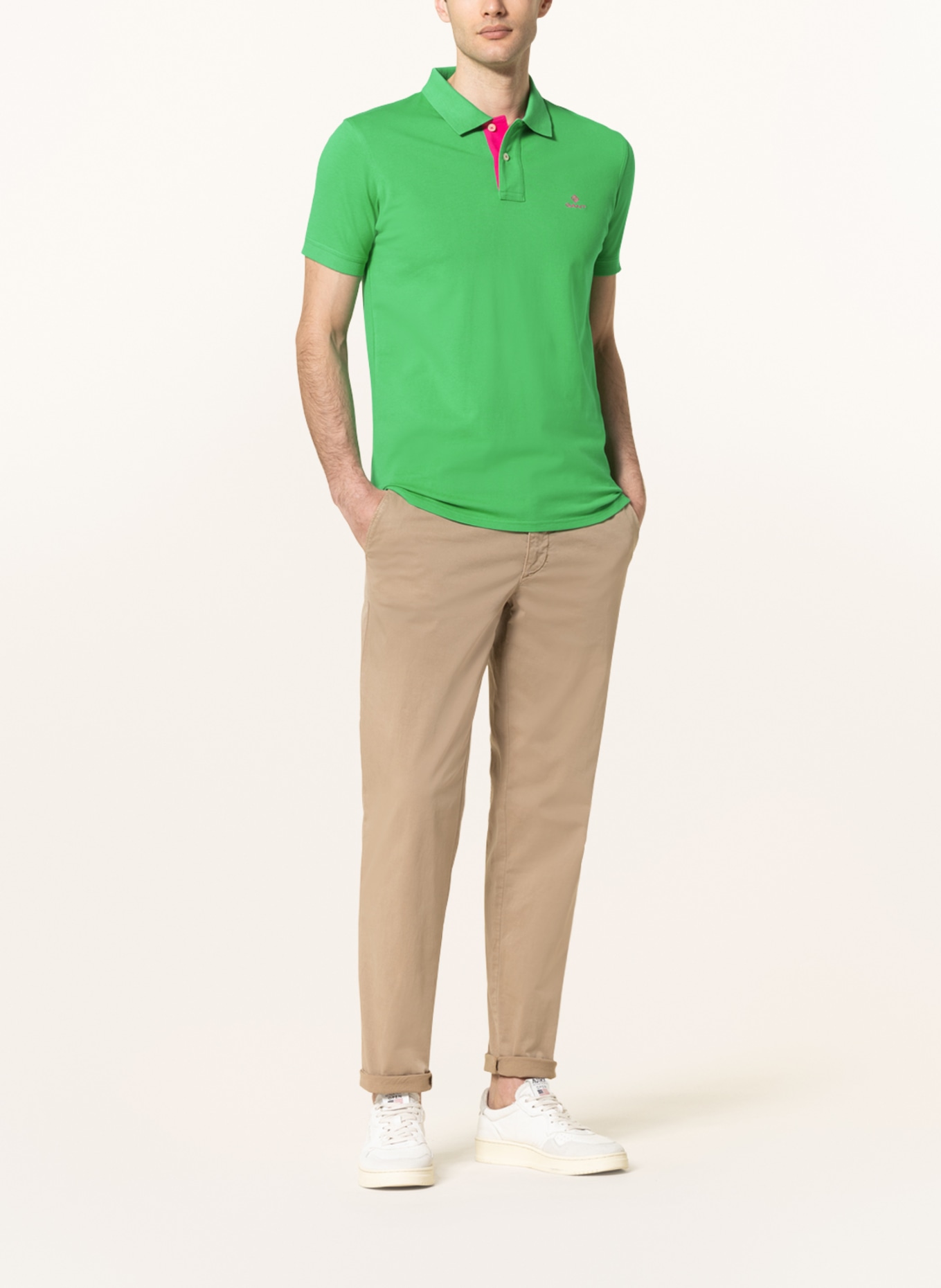 GANT Piqué-Poloshirt, Farbe: GRÜN (Bild 2)