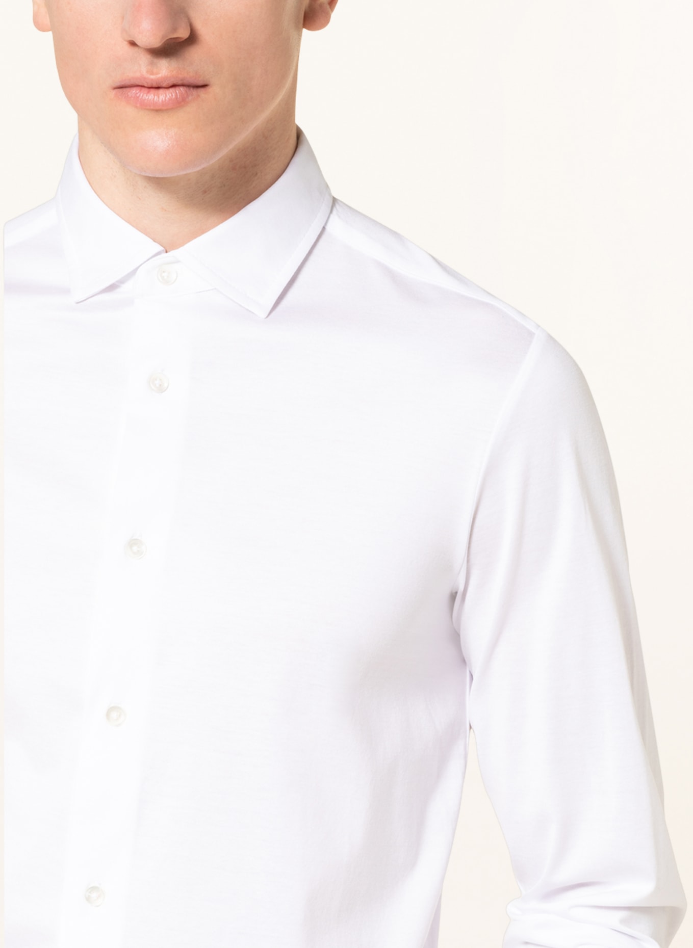 EMPORIO ARMANI Jersey shirt slim fit: WHITE