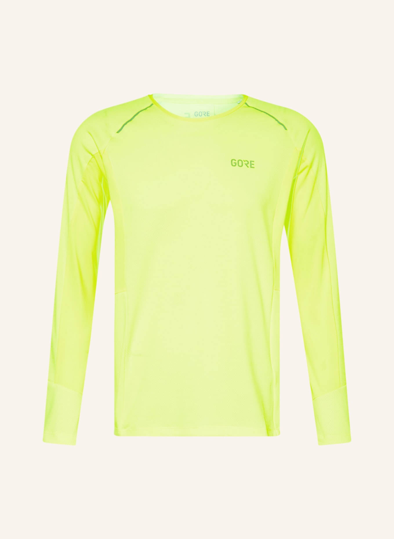 GORE RUNNING WEAR Running shirt ENERGETIC with mesh inserts, Color: NEON YELLOW (Image 1)