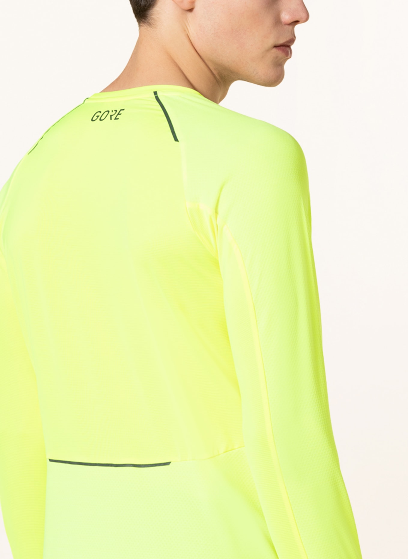 GORE RUNNING WEAR Running shirt ENERGETIC with mesh inserts, Color: NEON YELLOW (Image 4)