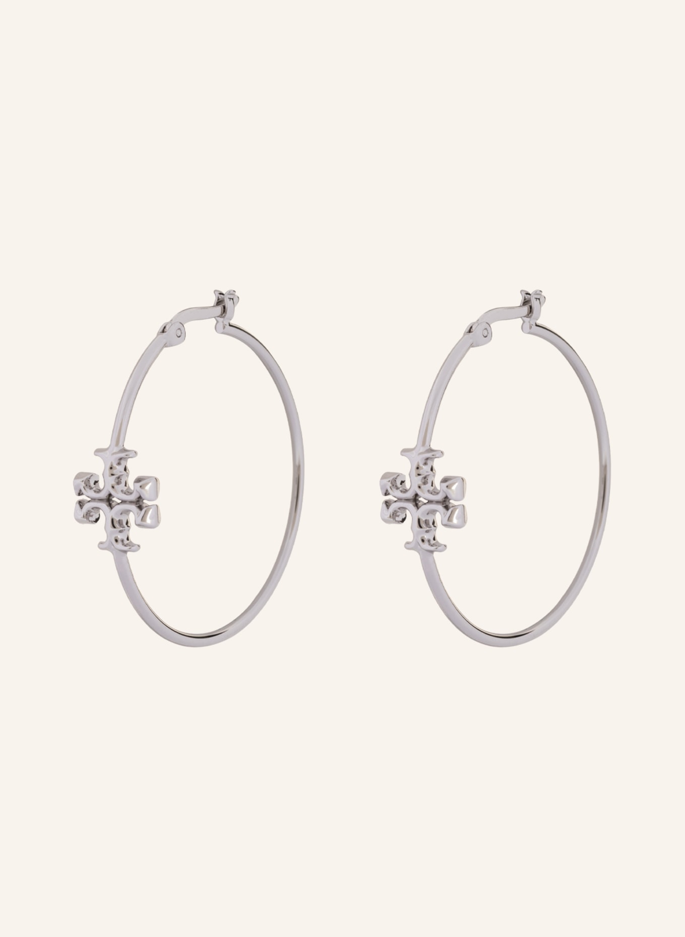 TORY BURCH Creole earrings ELEANOR , Color: SILVER (Image 1)