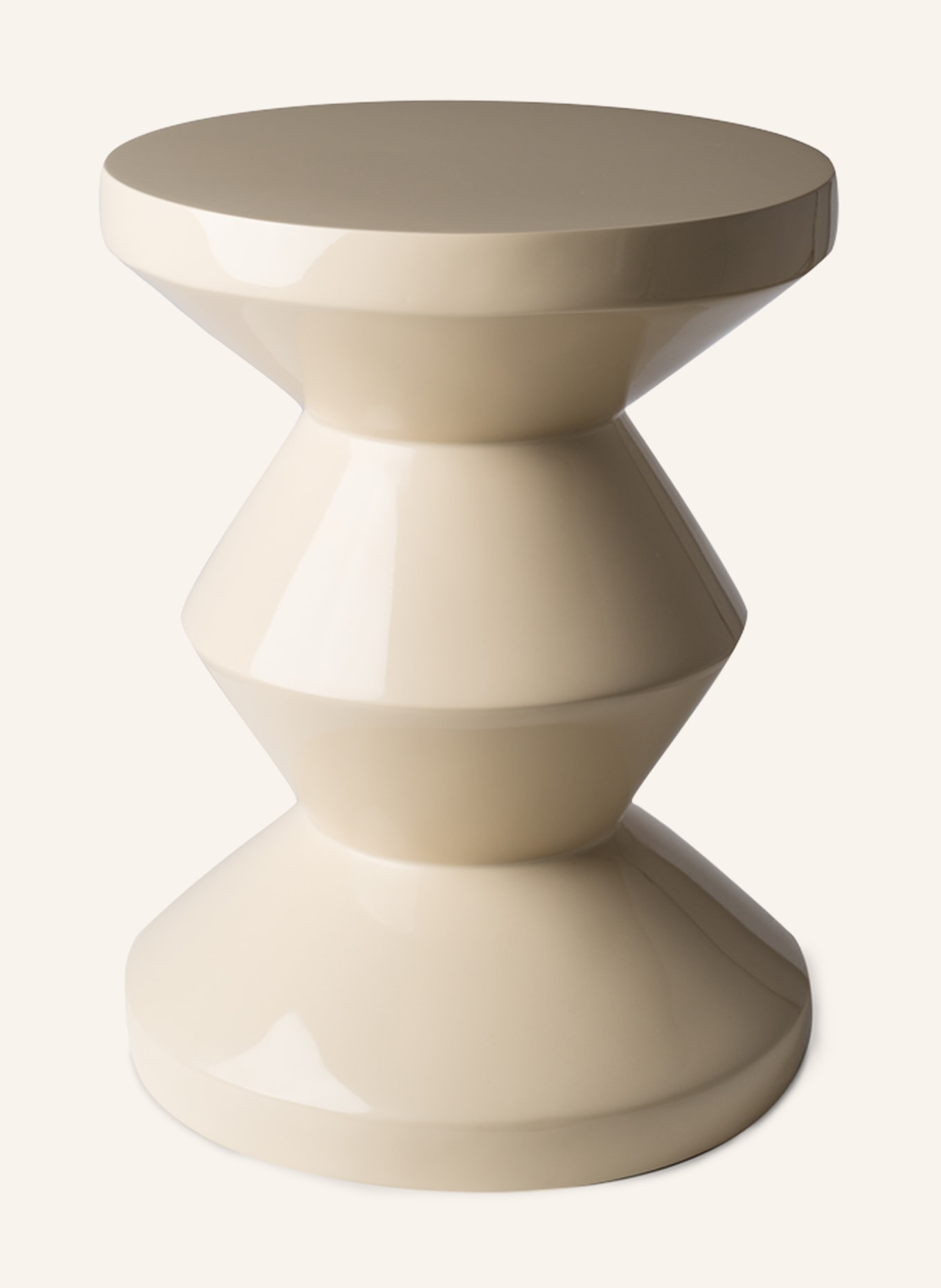 POLSPOTTEN Hocker ZIG ZAG: BEIGE