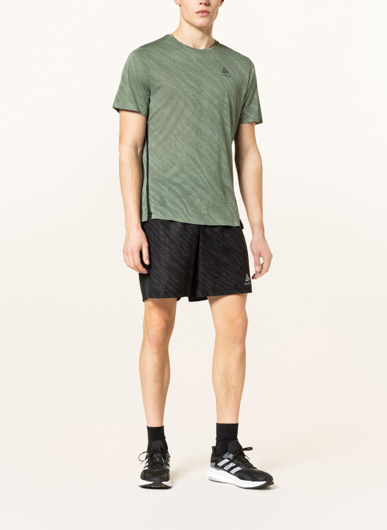 odlo Running shirt ZEROWEIGHT ENGINEERED CHILL-TEC made of mesh, Color: OLIVE (Image 2)