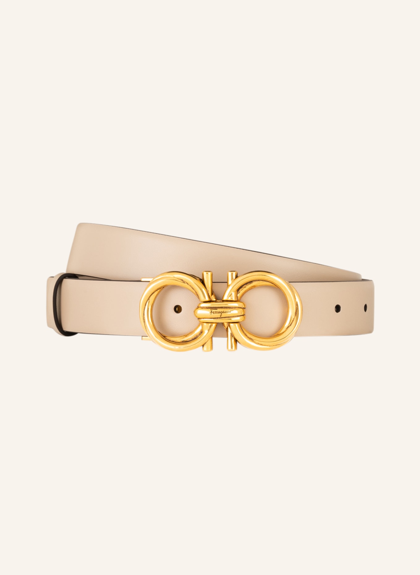 FERRAGAMO Leather belt DONNA, Color: BEIGE (Image 1)