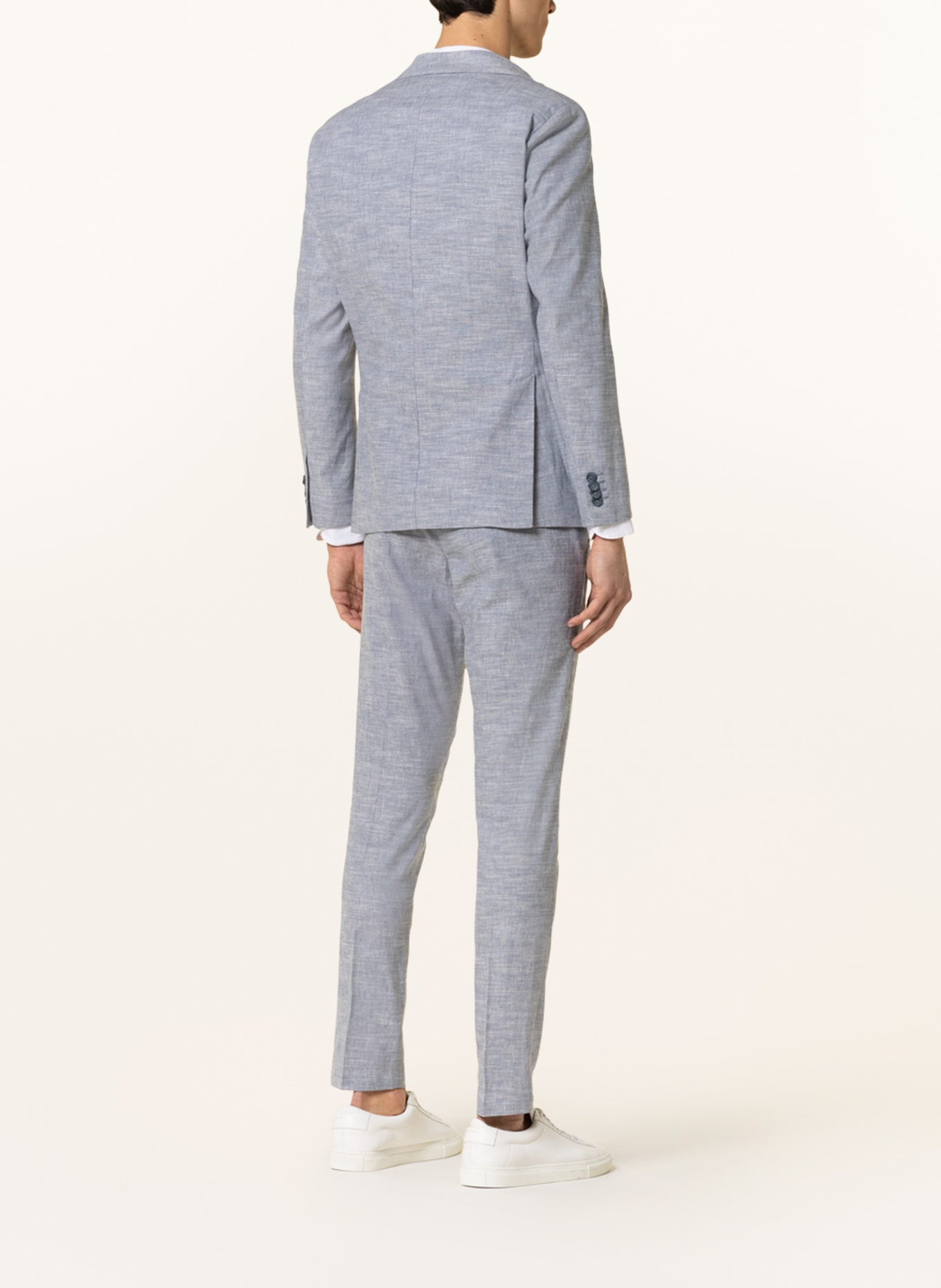 PAUL Suit jacket slim fit with linen, Color: 001 Light Blue (Image 4)