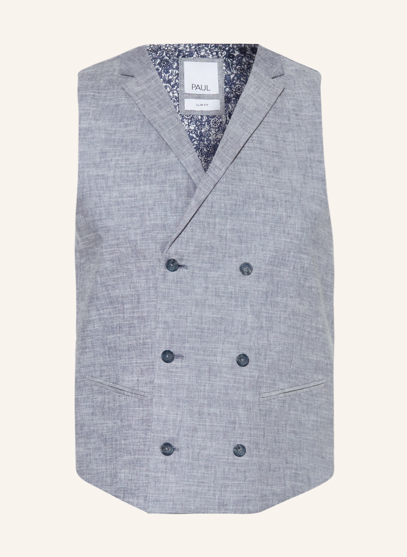 PAUL Suit vest with linen, Color: 001 Light Blue (Image 1)