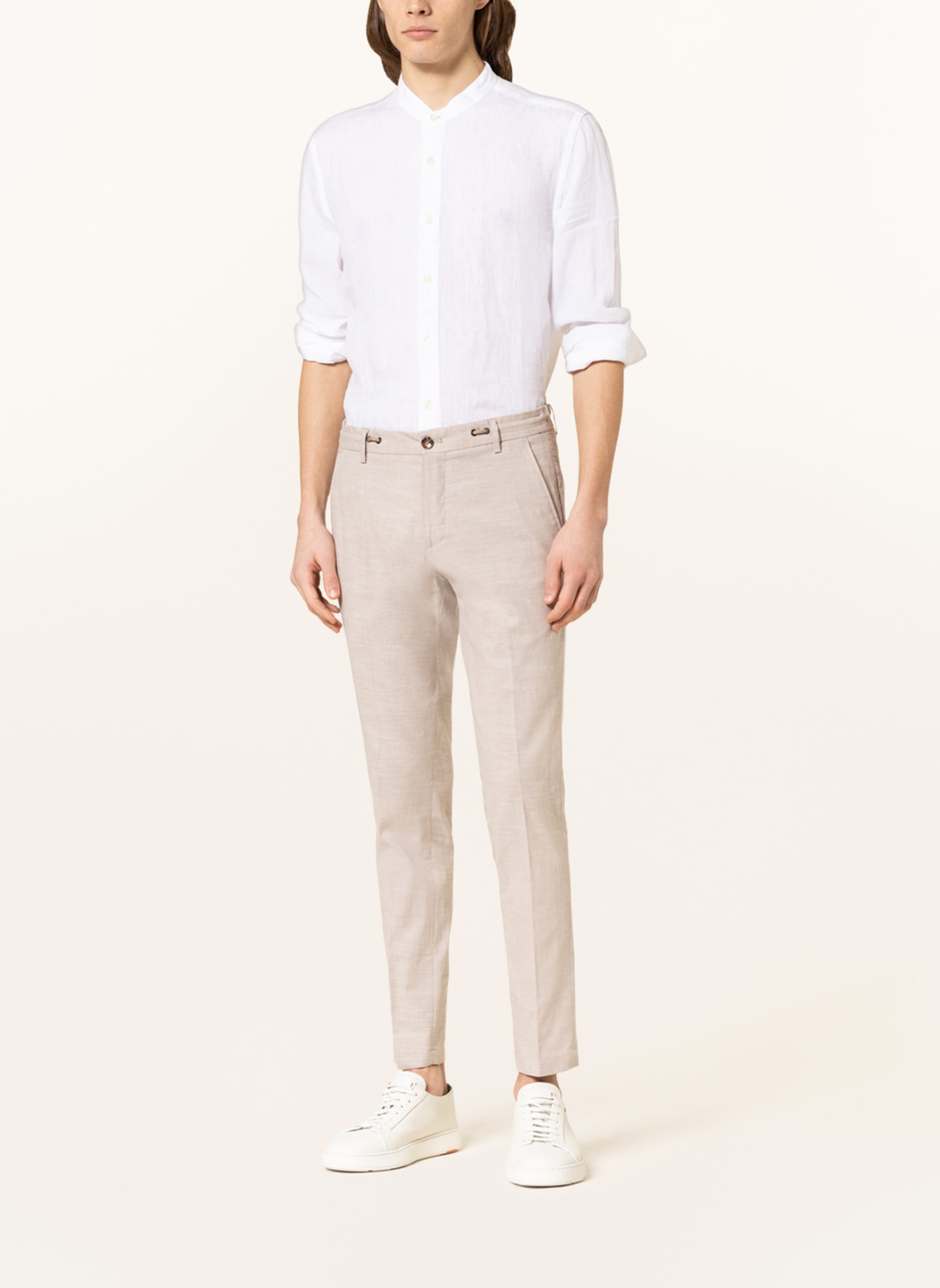PAUL Suit trousers extra slim fit with linen, Color: 003 Light Beige (Image 3)