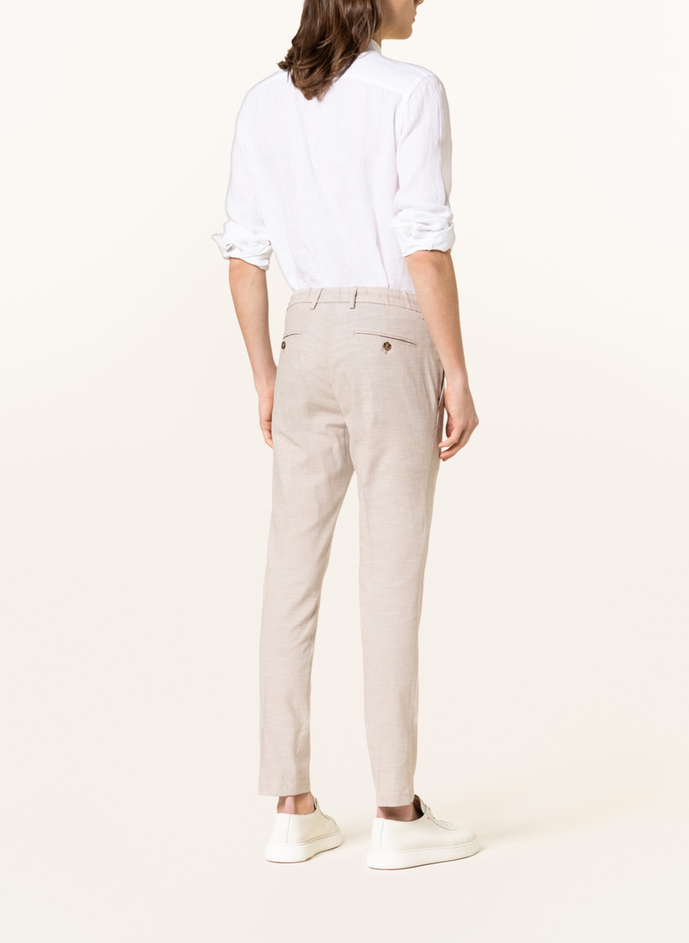 PAUL Suit trousers extra slim fit with linen, Color: 003 Light Beige (Image 4)
