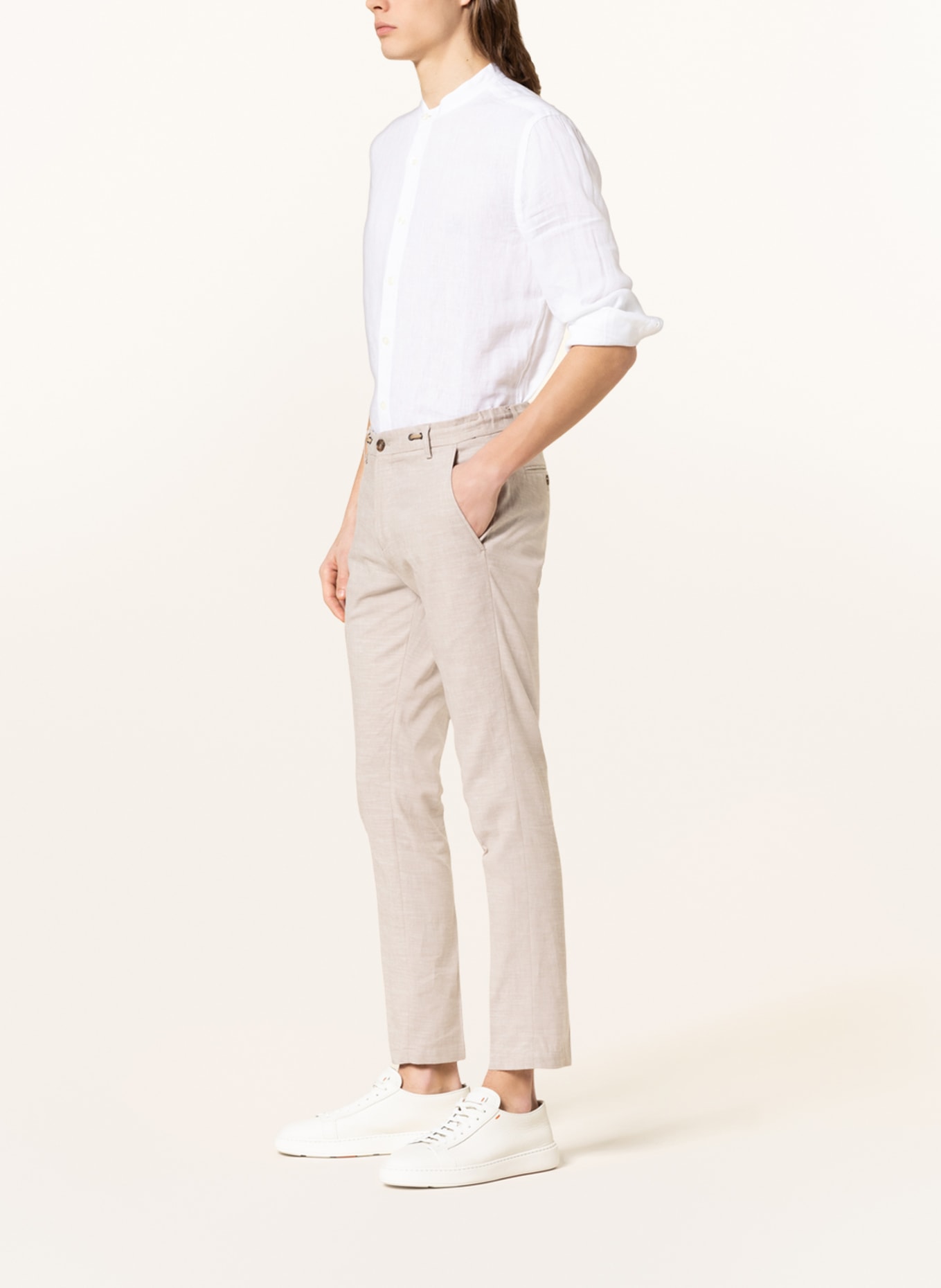 PAUL Suit trousers extra slim fit with linen, Color: 003 Light Beige (Image 5)